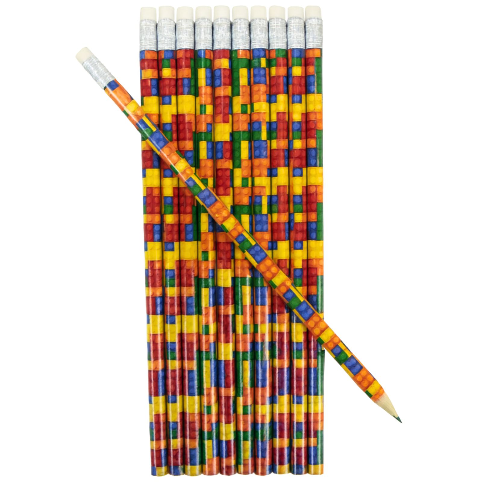 Building Block Pencils (Pack of 12) - Discount Party Supplies