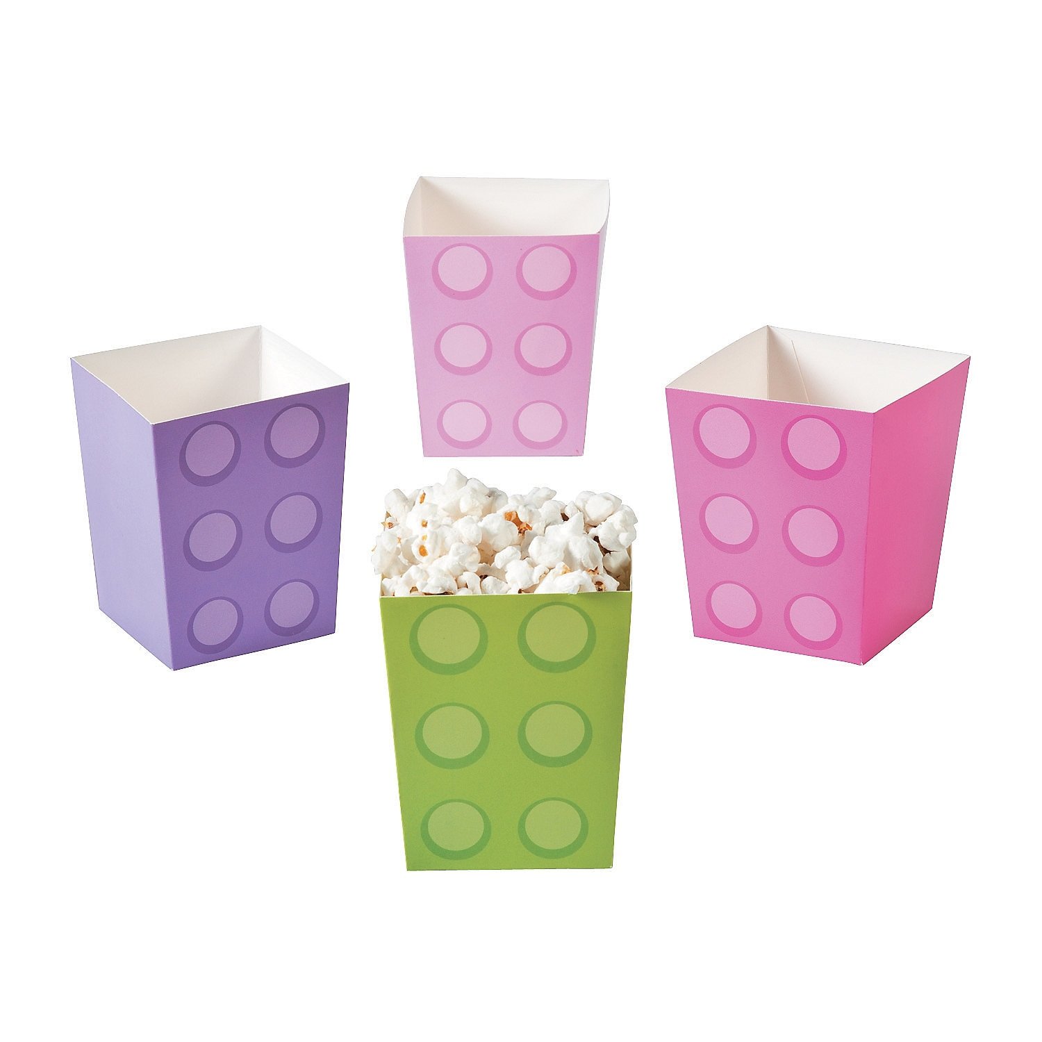 Pastel Block Party Mini Treat Boxes (Pack of 12)