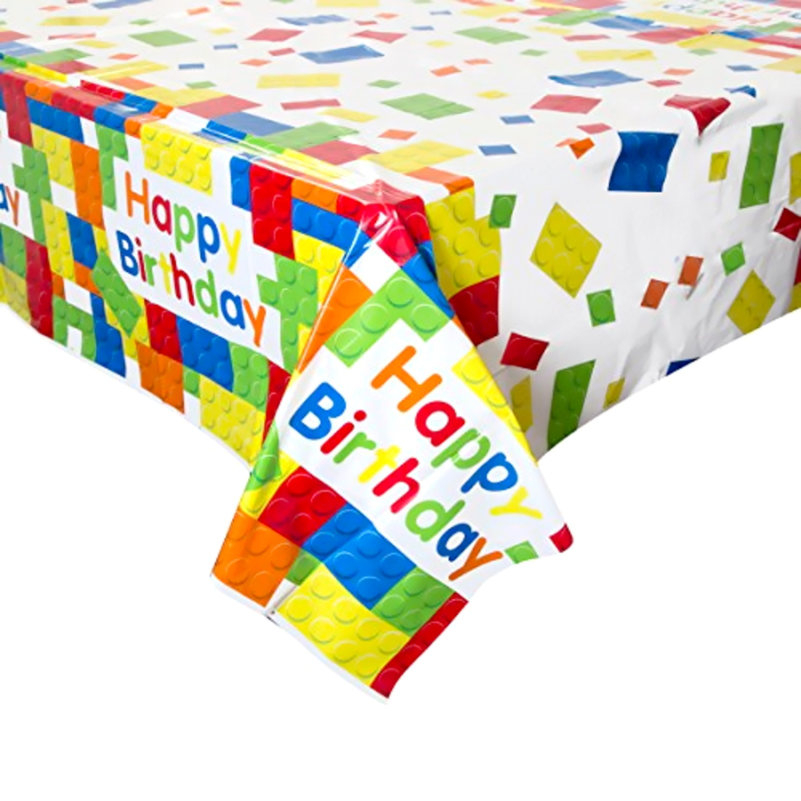 Building Blocks Rectangular Plastic Tablecloth