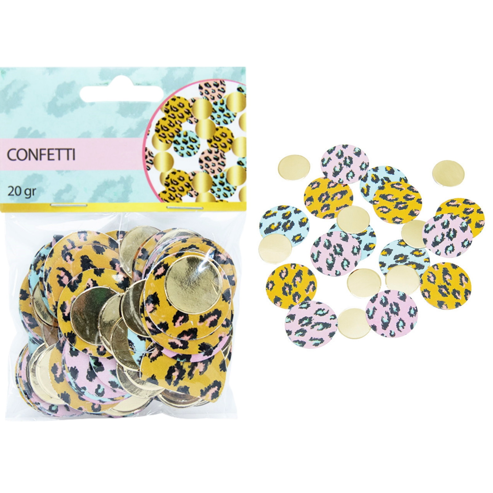 Leopard Pizazz and Gold Foil Dot Confetti 