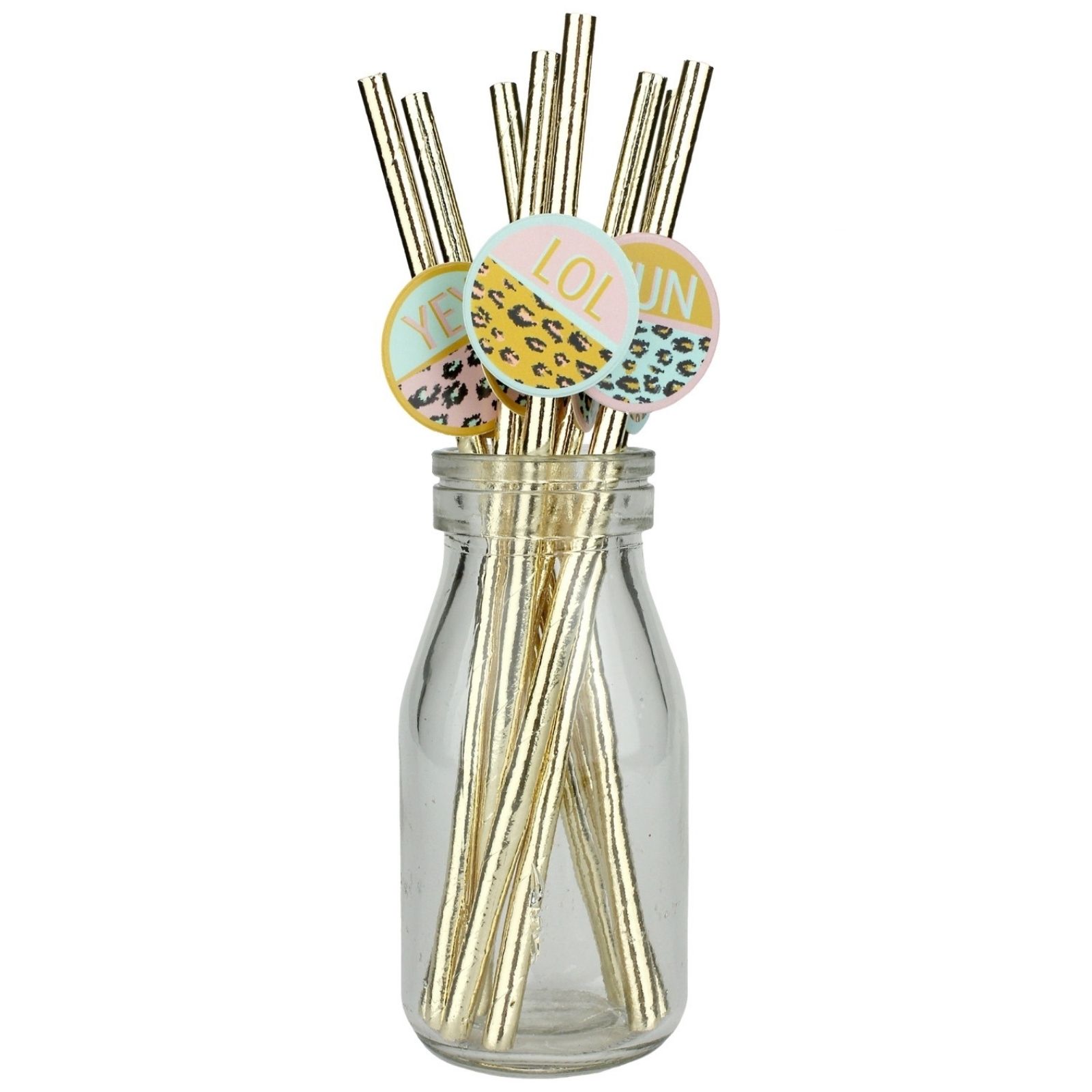 Leopard Pizazz Paper Straws (Pack of 8)