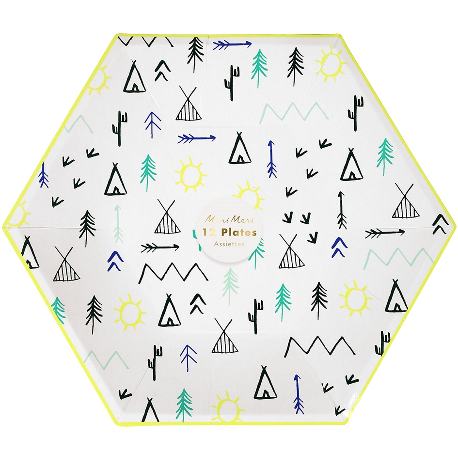 Meri Meri Lets Explore Large Paper Plates (Pack of 12)