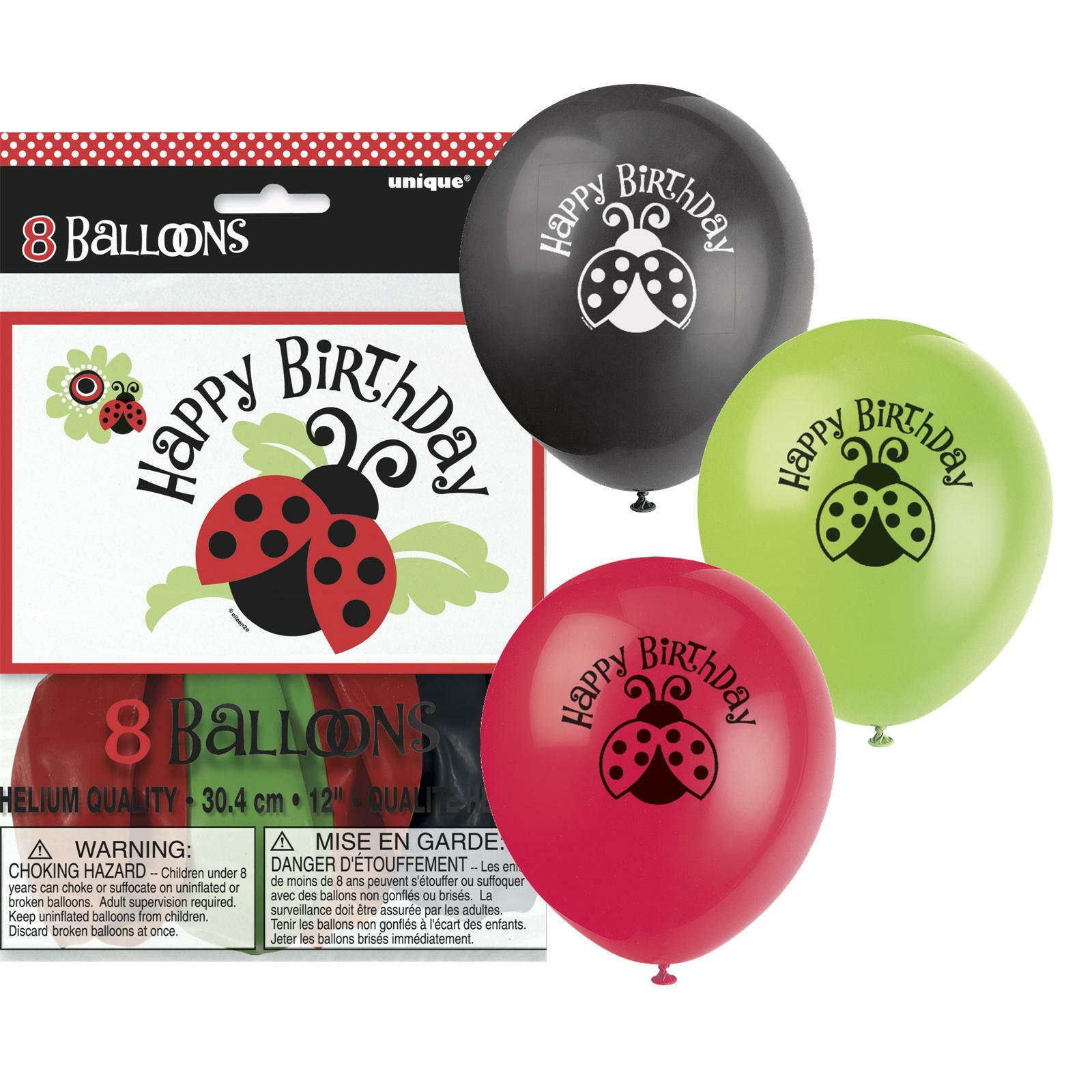 Lively Ladybugs Balloons (Pack of 8)