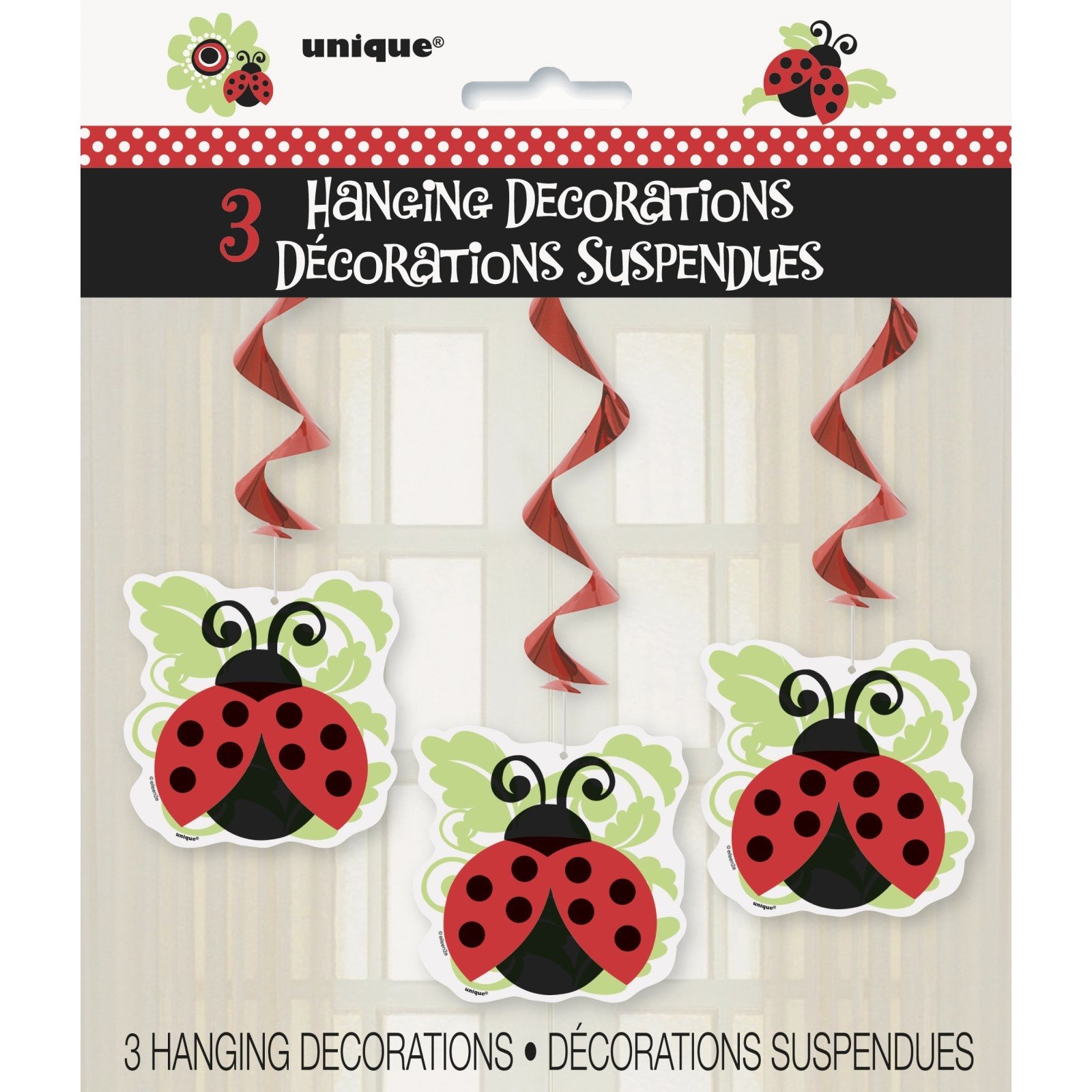 Lively Ladybugs Hanging Decorations (Pack of 3)