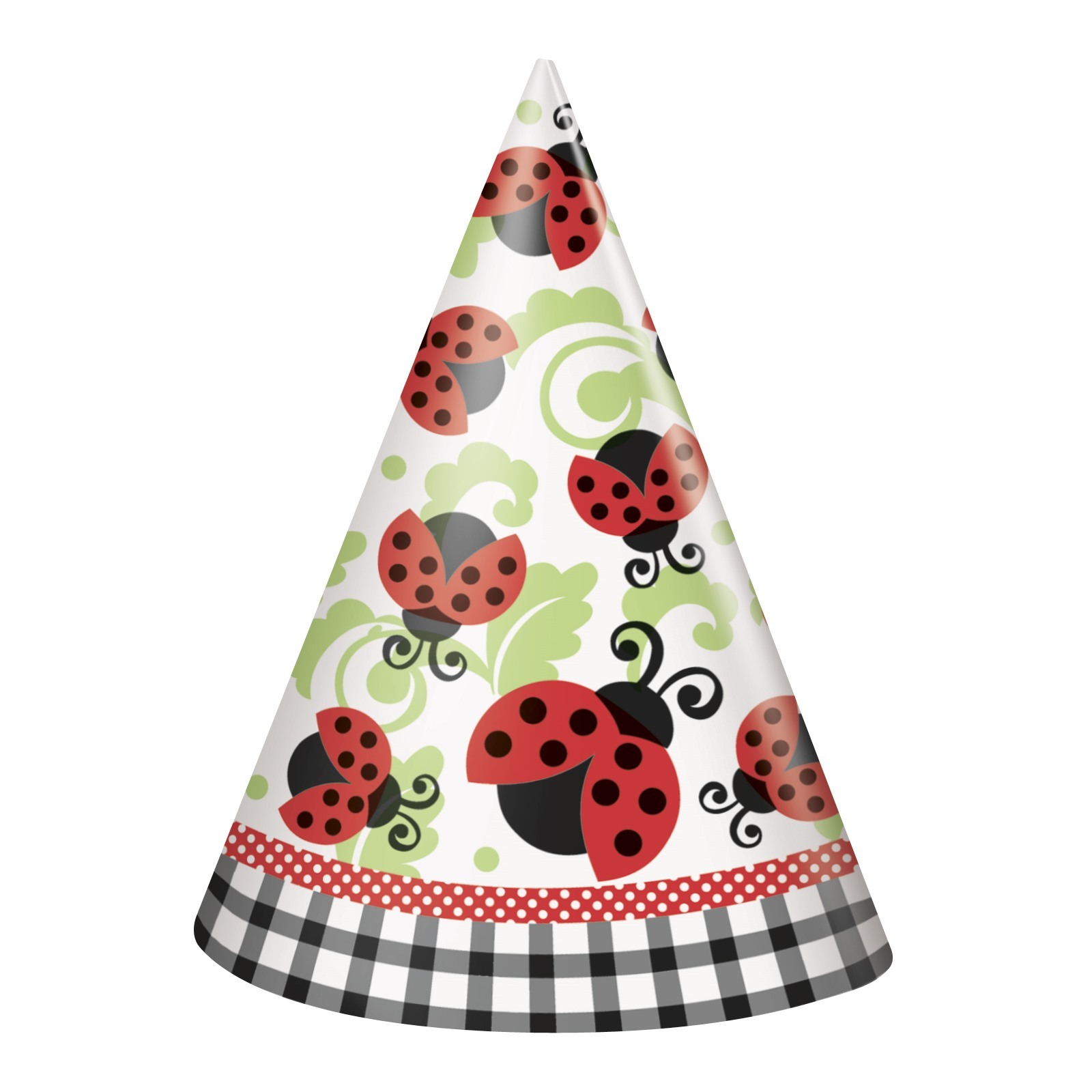 Lively Ladybugs Party Hats (Pack of 8)