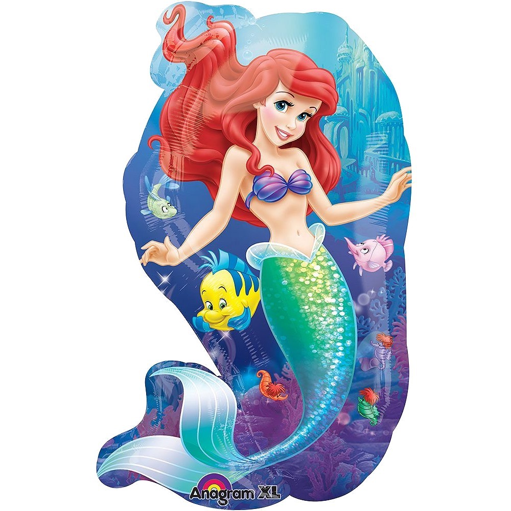 Ariel The Little Mermaid Supershape Jumbo Helium Balloon