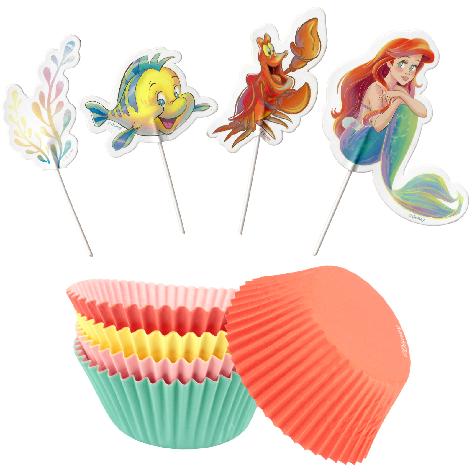 The Little Mermaid Cupcake Decorating Kit (Pack of 48)