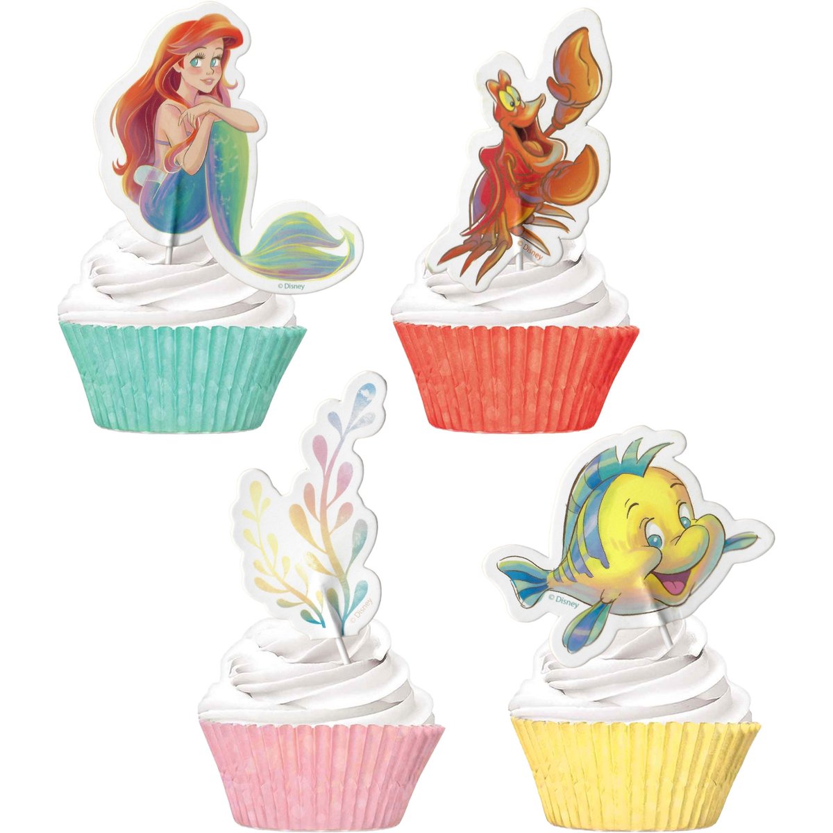 The Little Mermaid Cupcake Decorating Kit Pack Of 48 Little Mermaid the-little-mermaid-cupcake-decorating-kit-pack-of-48-little-mermaid