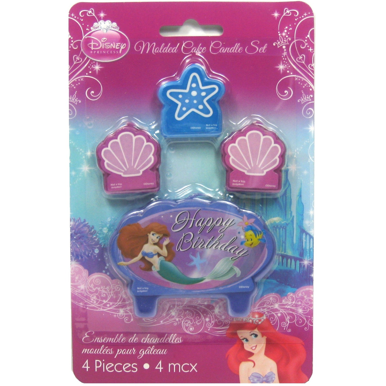Ariel The Little Mermaid Mini Molded Candles (Set of 4)
