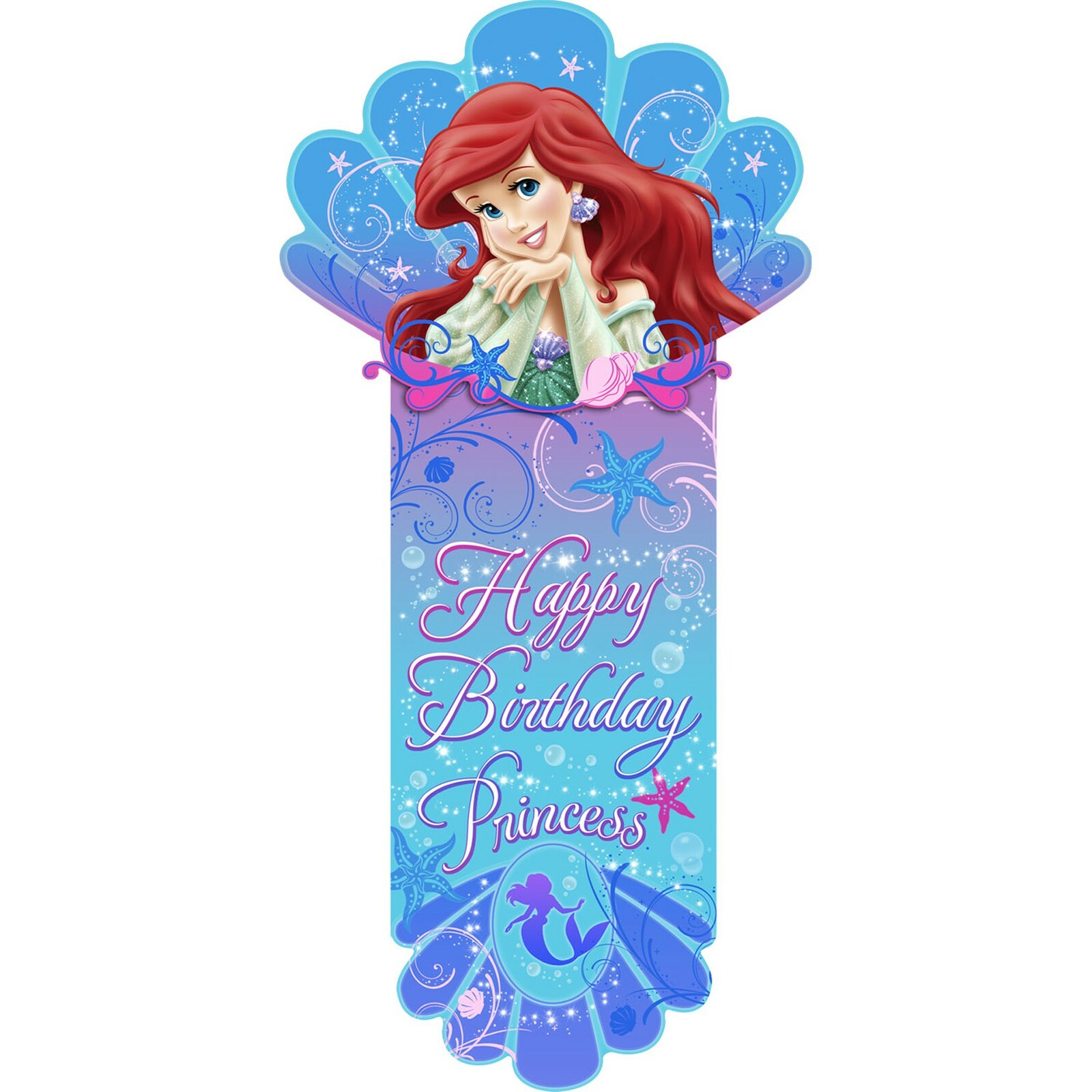 Ariel The Little Mermaid Sparkle Hanging Party Banner