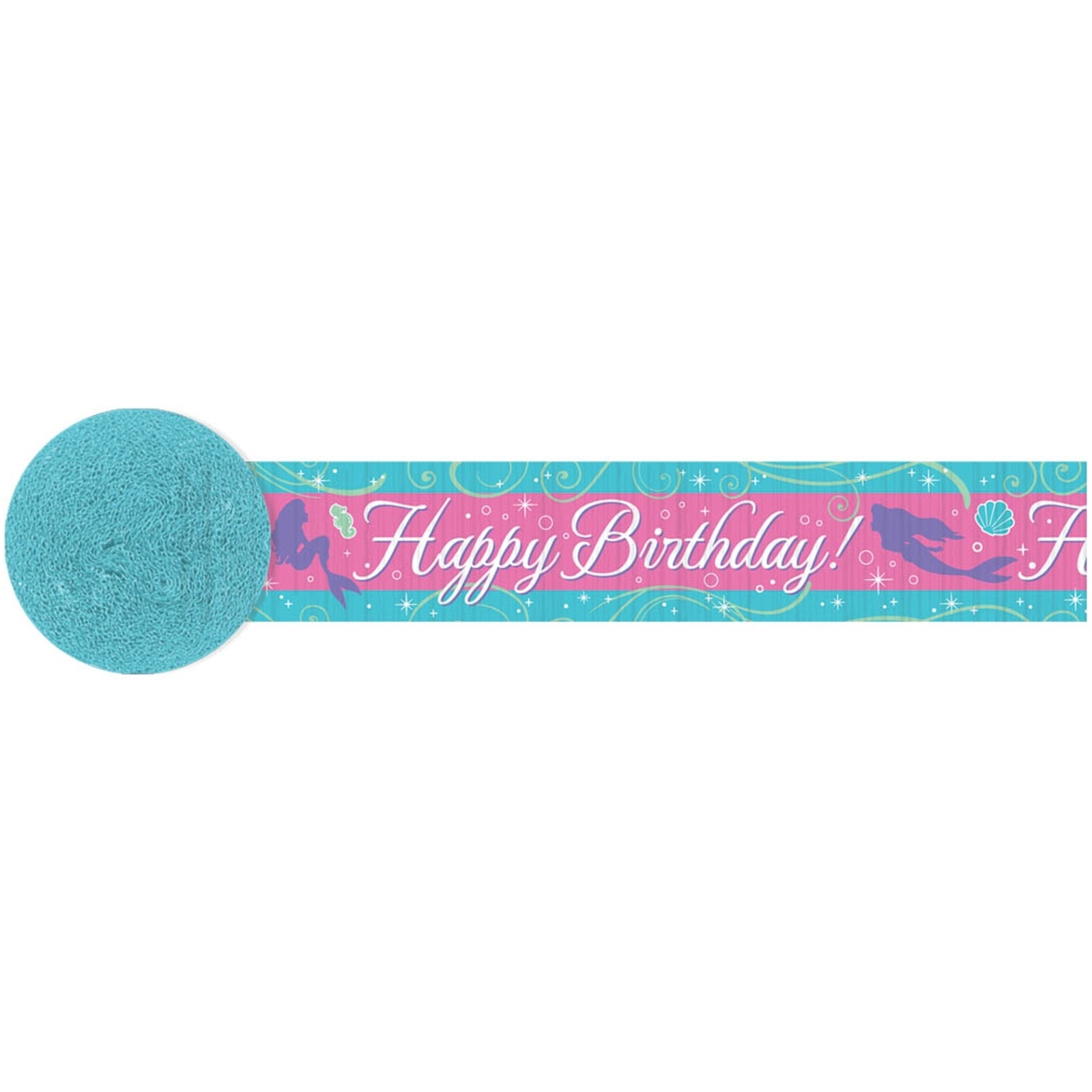 Ariel The Little Mermaid Sparkle Crepe Streamer