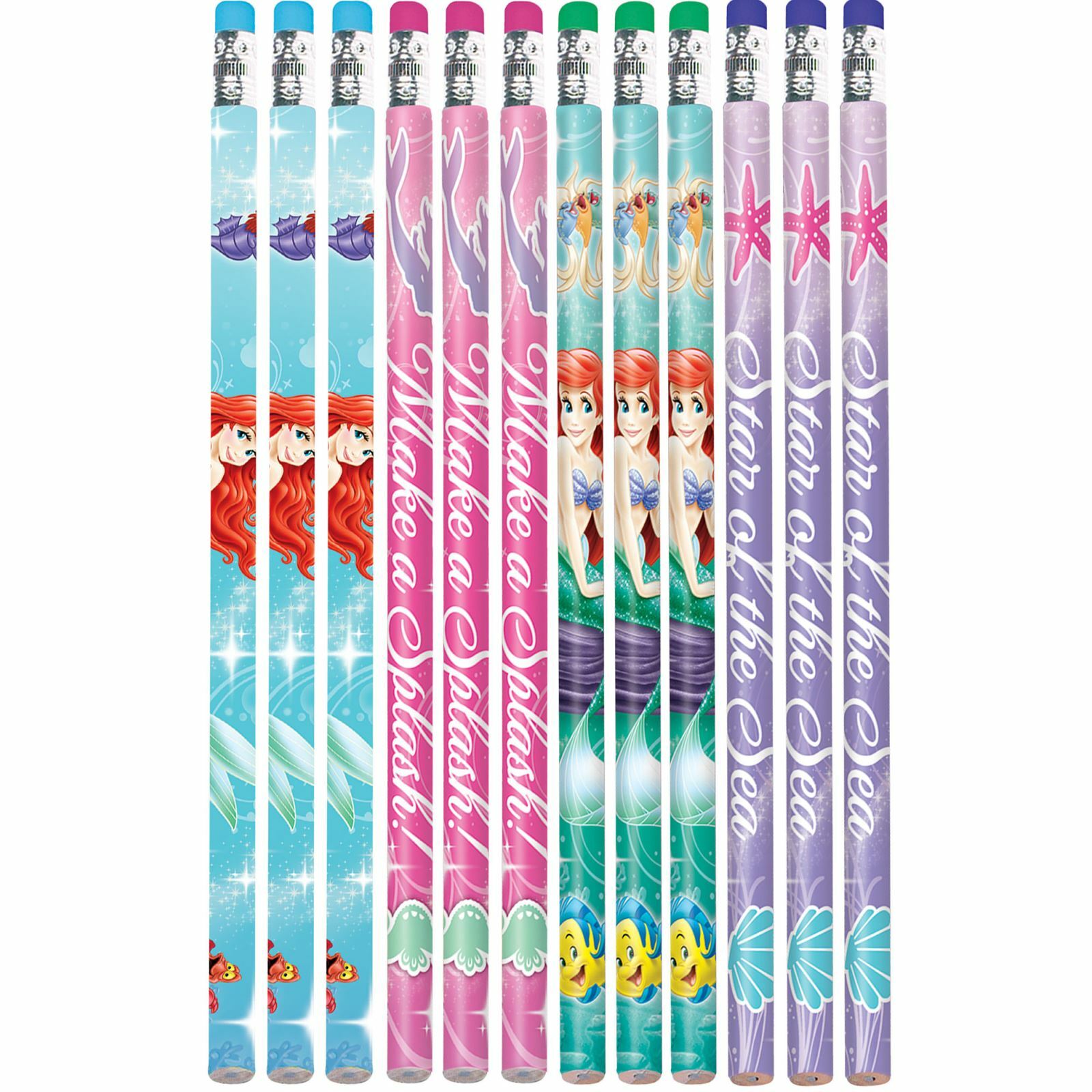 Ariel The Little Mermaid Pencils (Pack of 12)