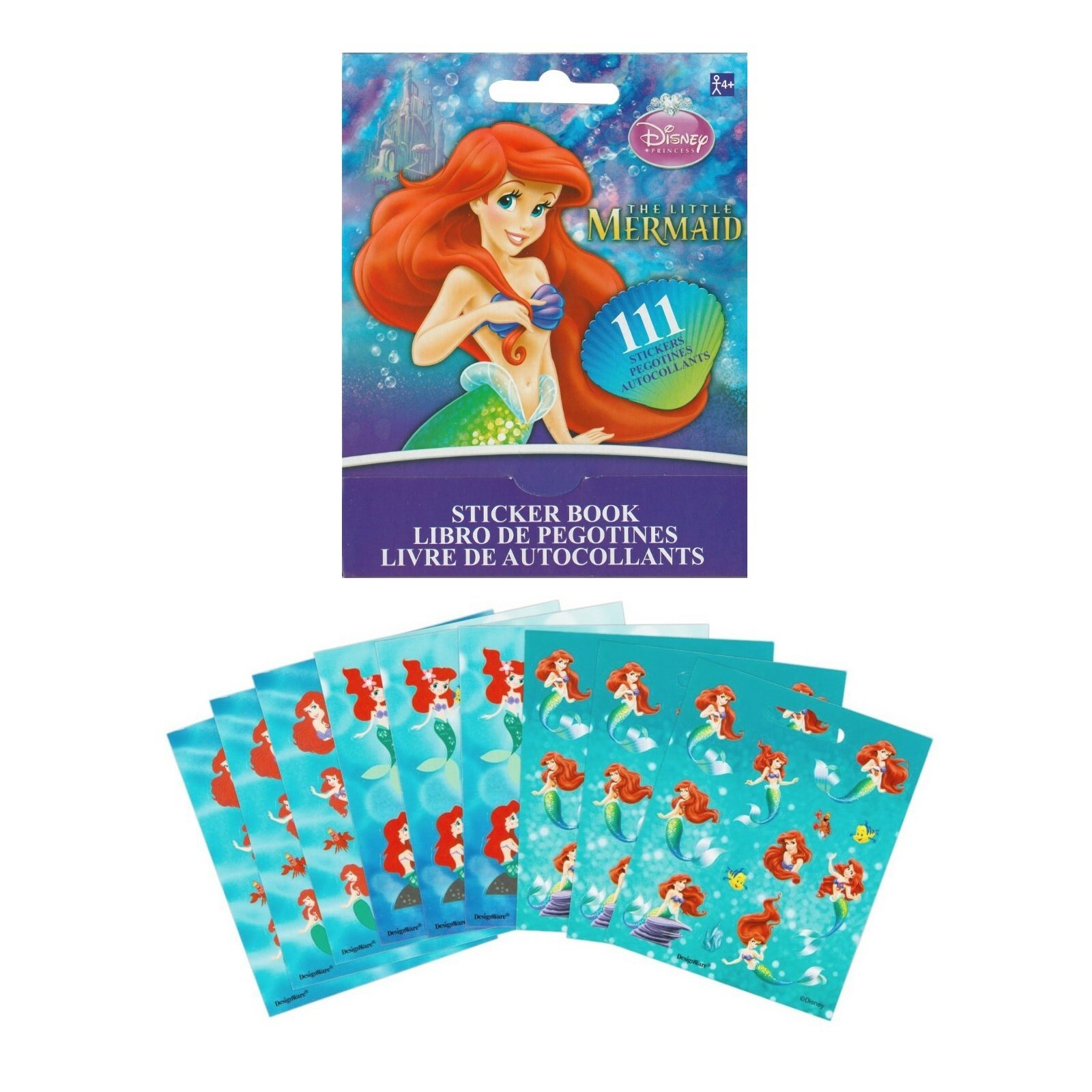 Ariel The Little Mermaid Sticker Book (9 Sheets)