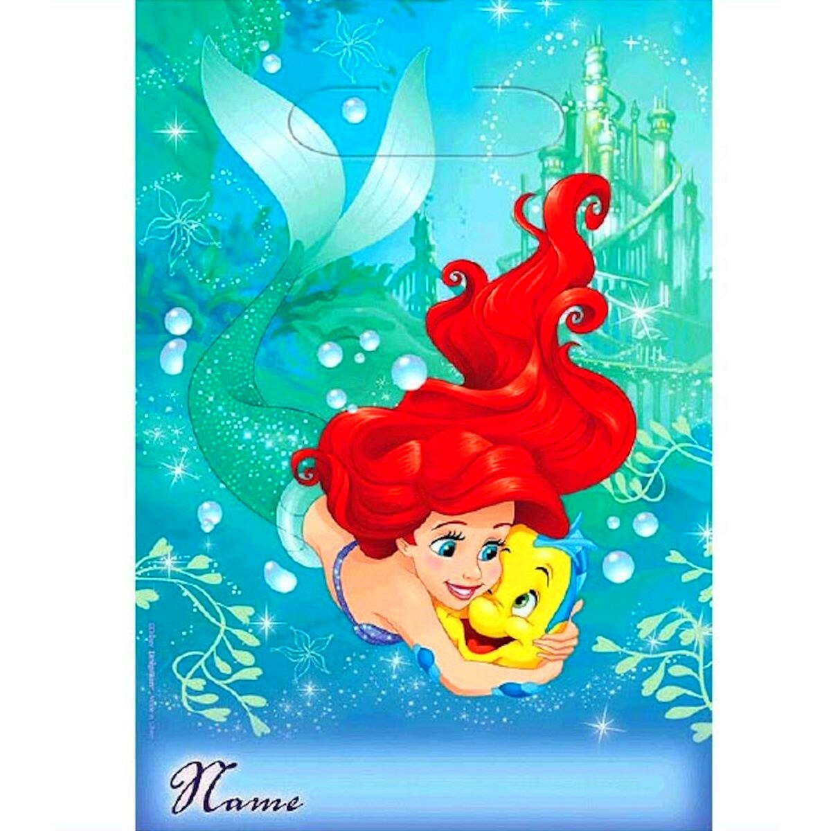 Ariel The Little Mermaid Lolly/Treat Bags (Pack of 8)