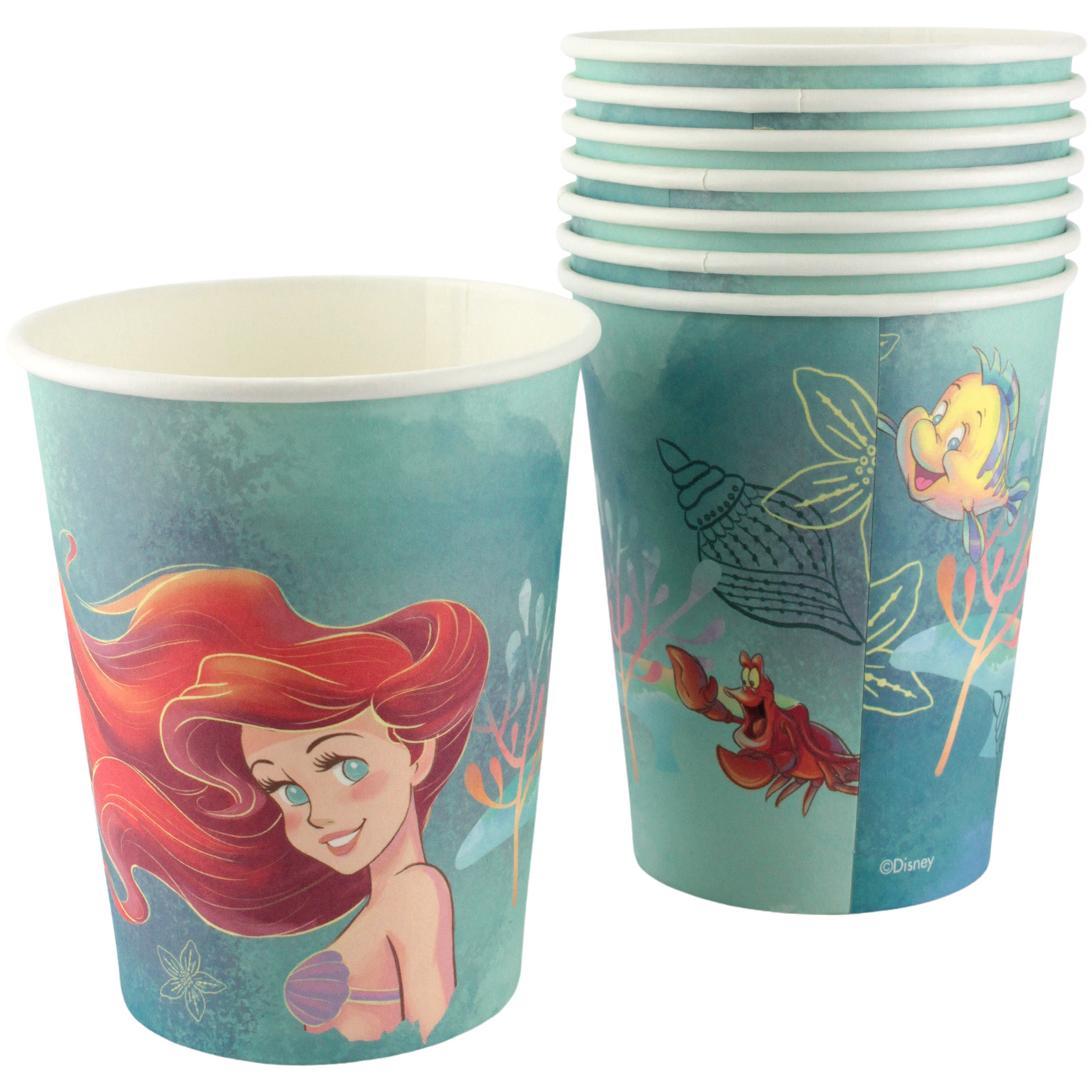 The Little Mermaid Paper Cups (Pack of 8) 