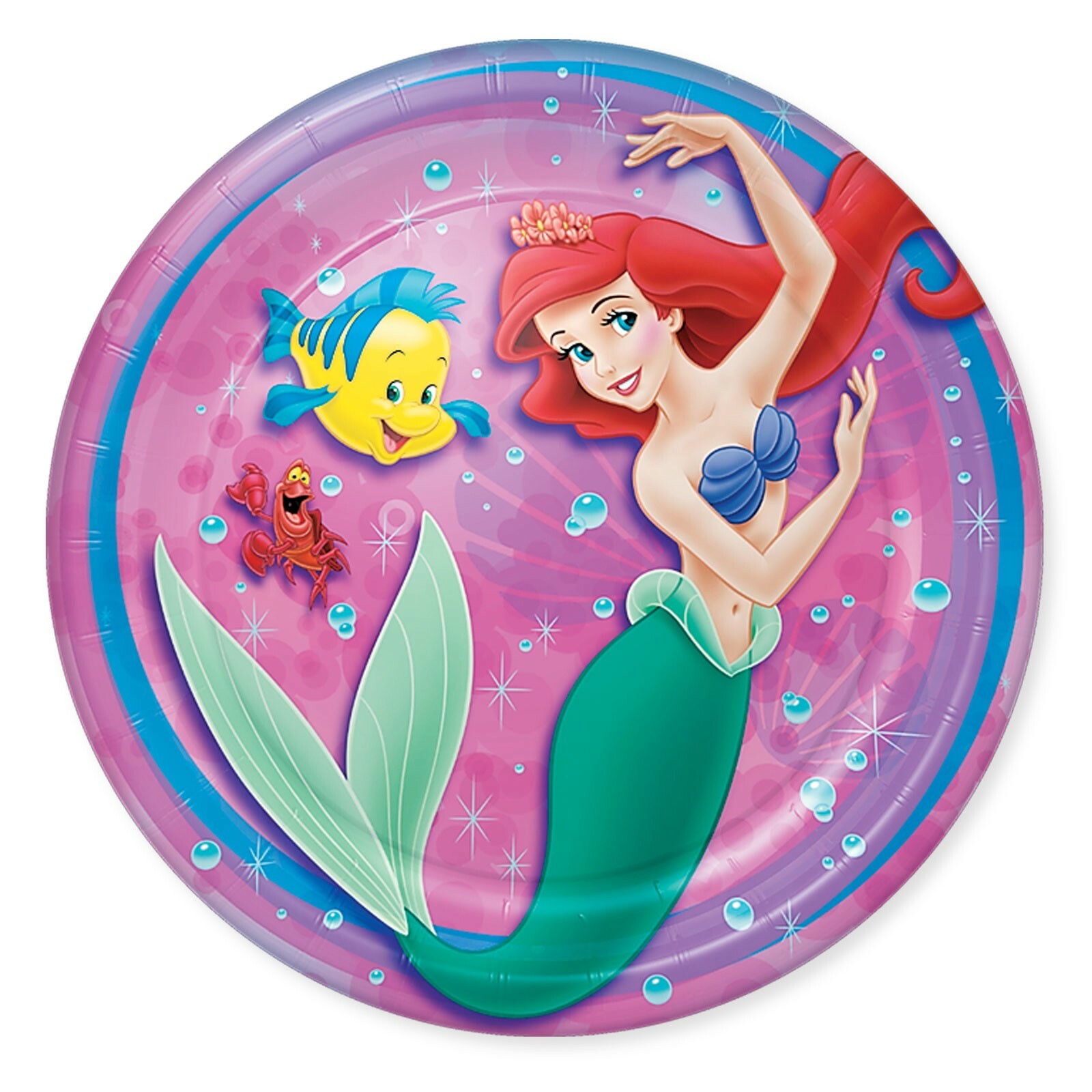 Ariel The Little Mermaid Large Paper Plates (Pack of 8)