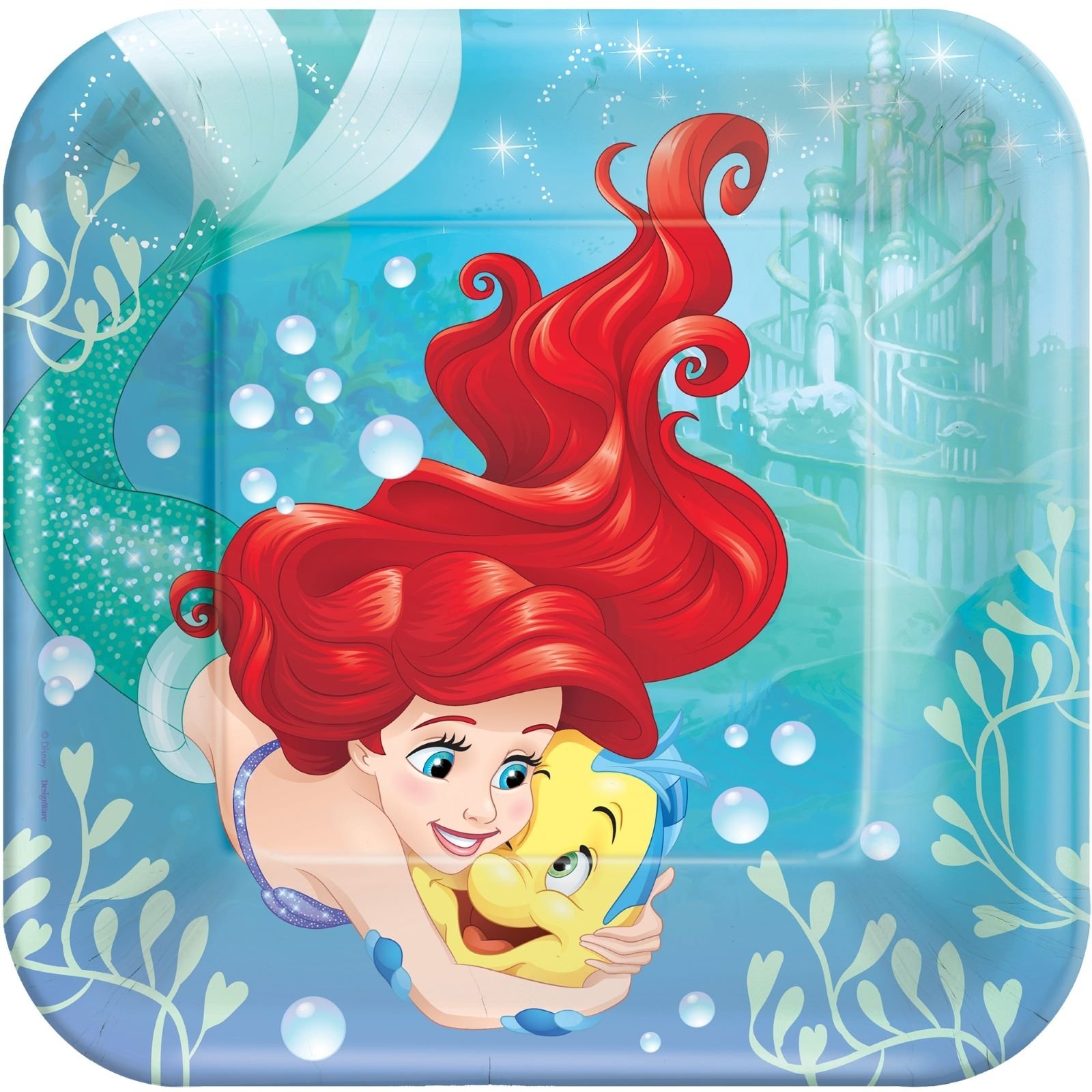 Ariel The Little Mermaid Dream Big Large Paper Plates (Pack of 8)