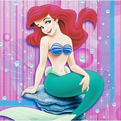 Ariel The Little Mermaid Small Napkins / Serviettes (Pack of 16)