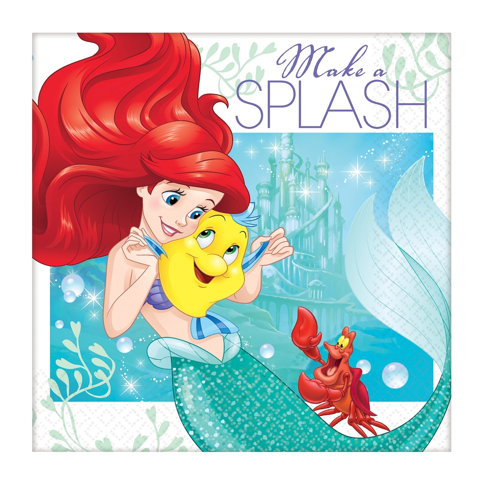 Ariel The Little Mermaid Small Napkins / Serviettes (Pack of 16)