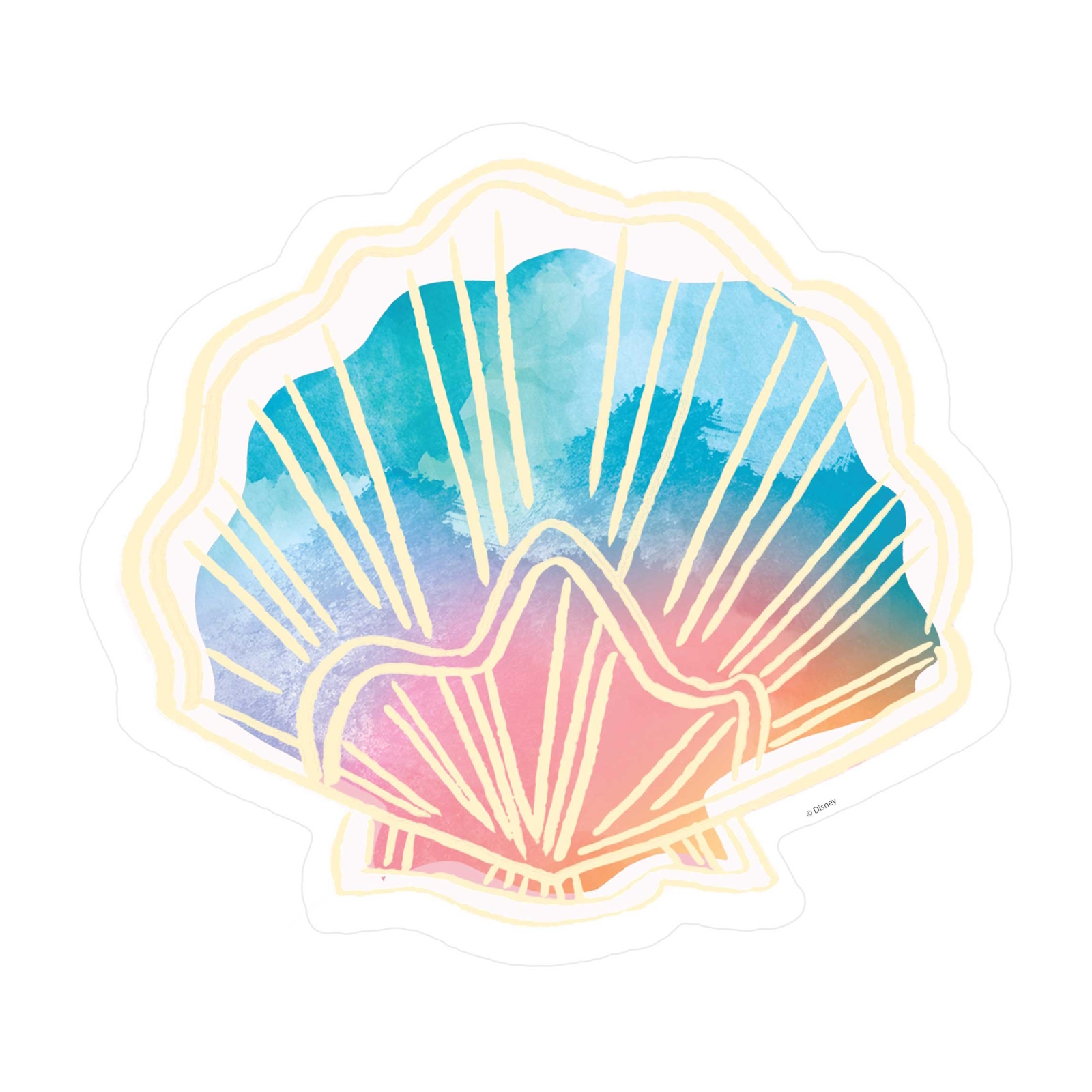 The Little Mermaid Shell Shaped Paper Plates (Pack of 8)