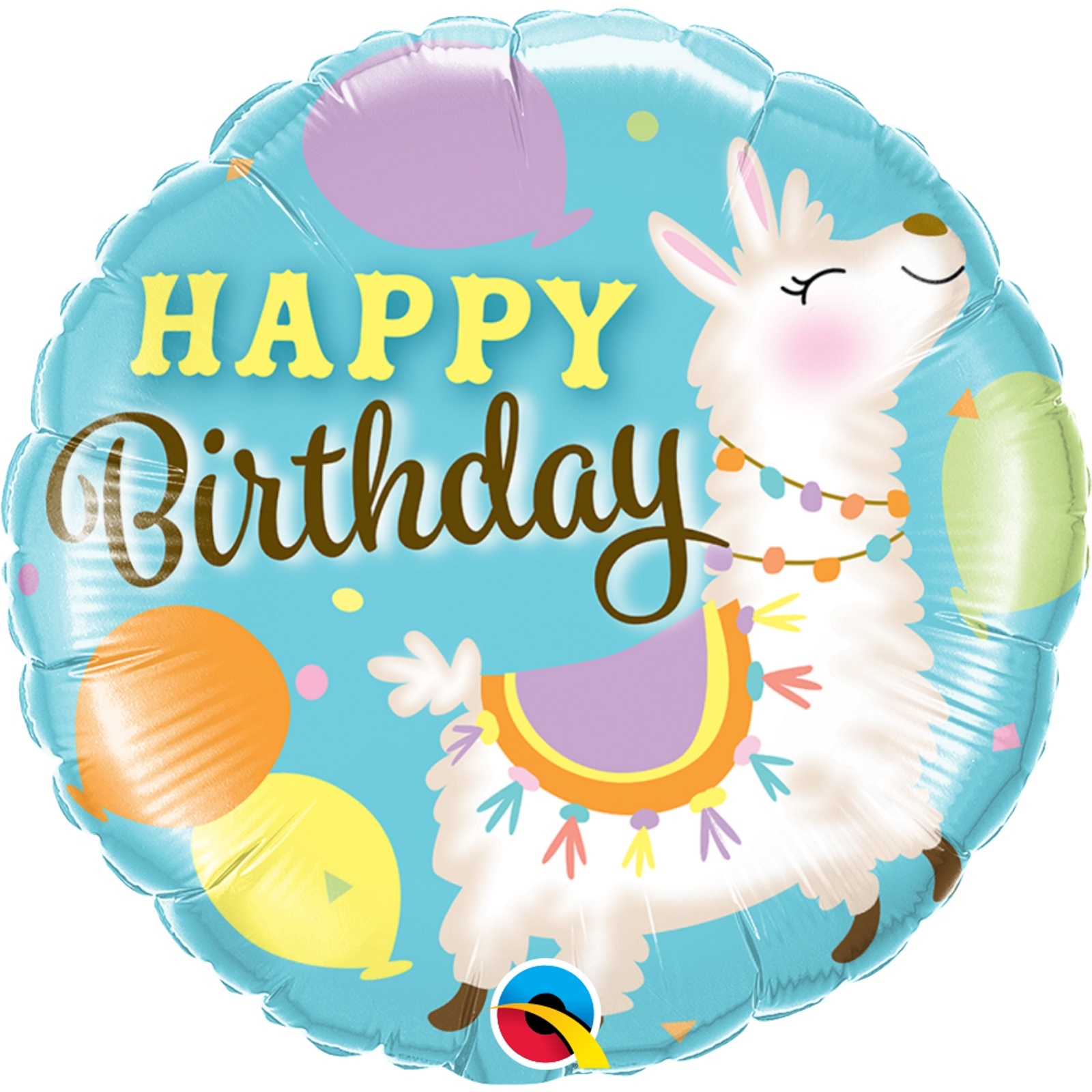 Llama Happy Birthday Helium Balloon