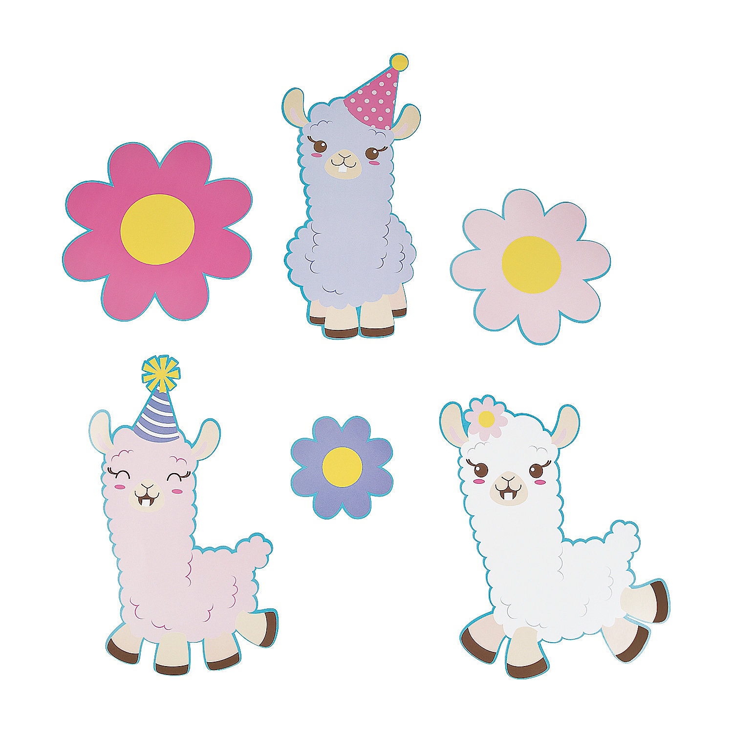 Lil' Llama Cutouts (Pack of 6)
