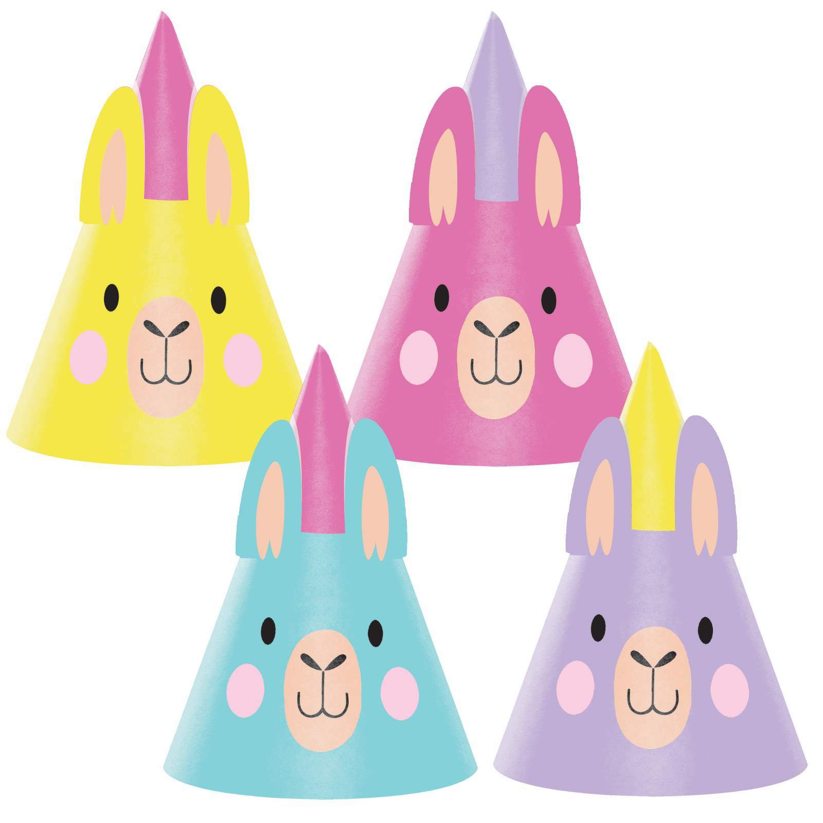 Llama Party Birthday Party Hats (Pack of 8)