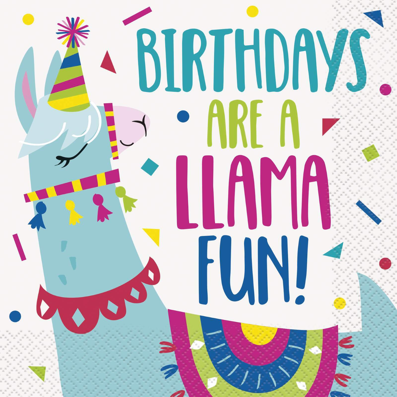  Llama Birthday Large Napkins / Serviettes (Pack of 16)