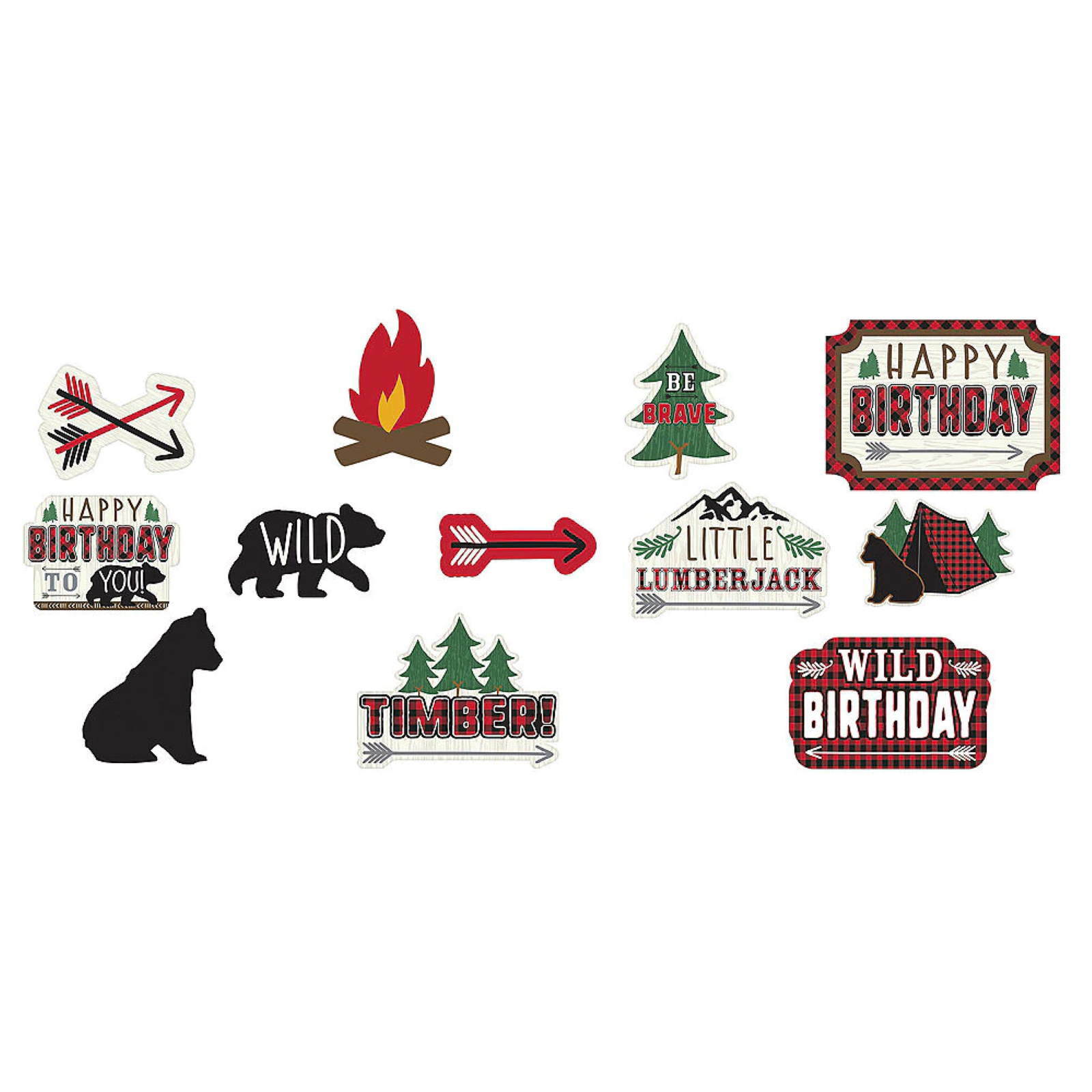Little Lumberjack Cardboard Cutouts (Pack of 12)