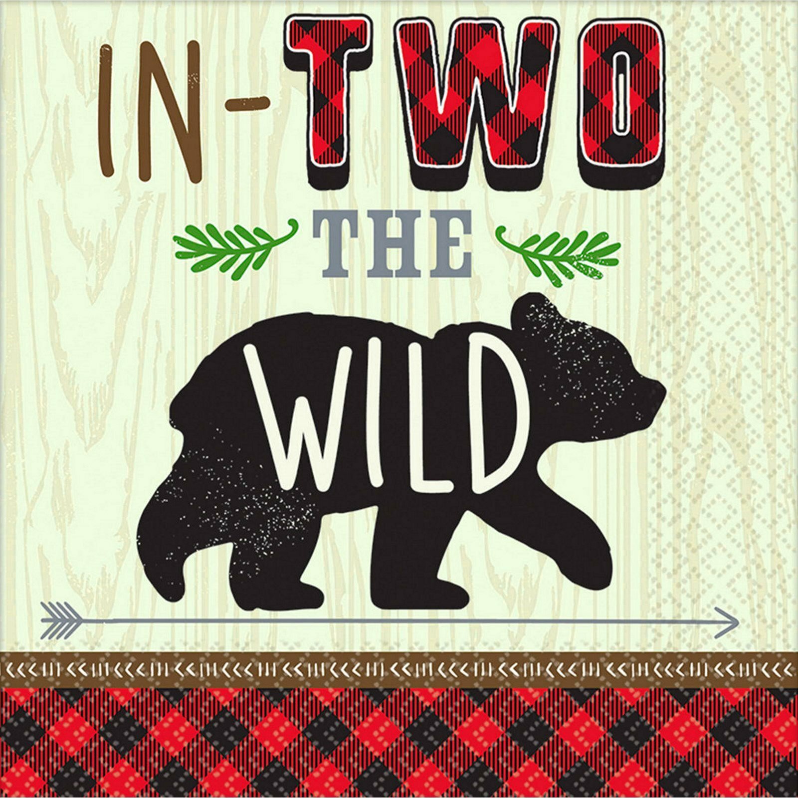 Little Lumberjack 2nd Birthday Large Paper Napkins (Pack of 16)