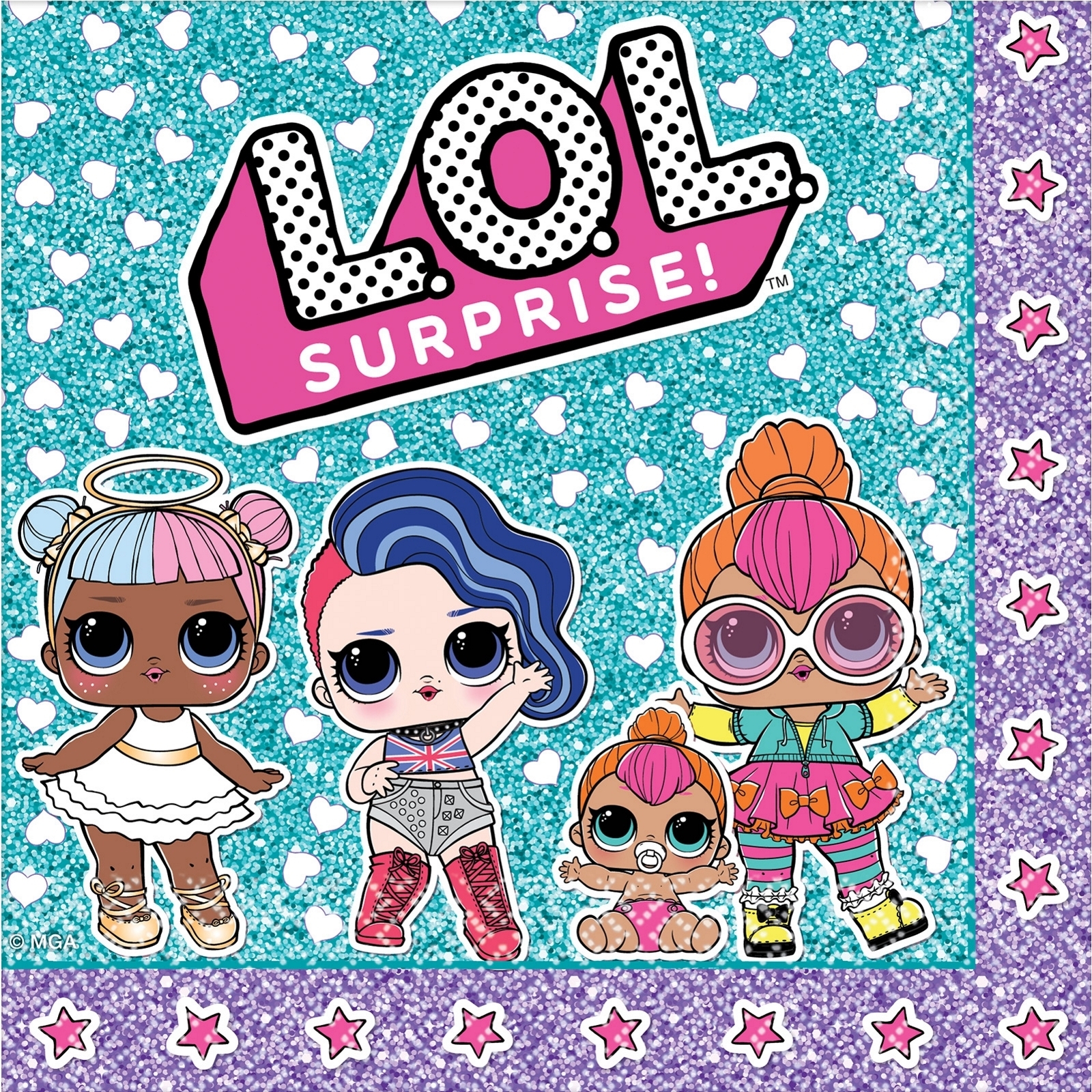 LOL Surprise Large Napkins / Serviettes (Pack of 16)