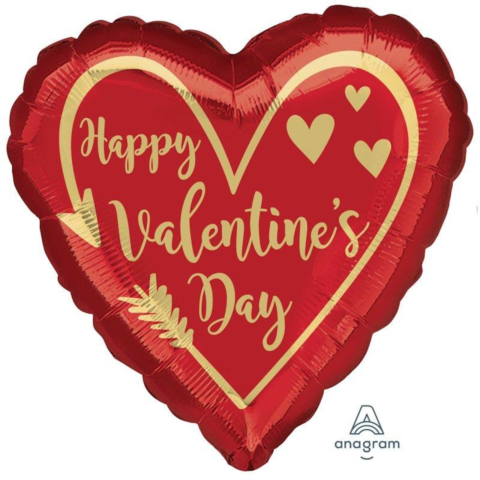 Happy Valentine's Day 45cm Arrow Heart Foil Balloon