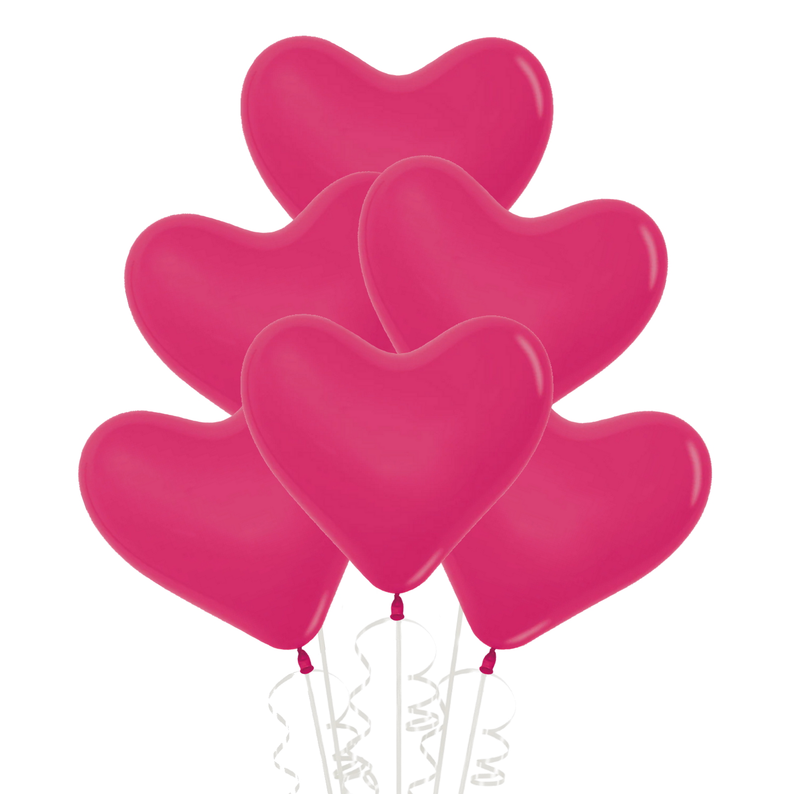 Sempertex Fuchsia Heart Shaped Balloons (Pack of 12)