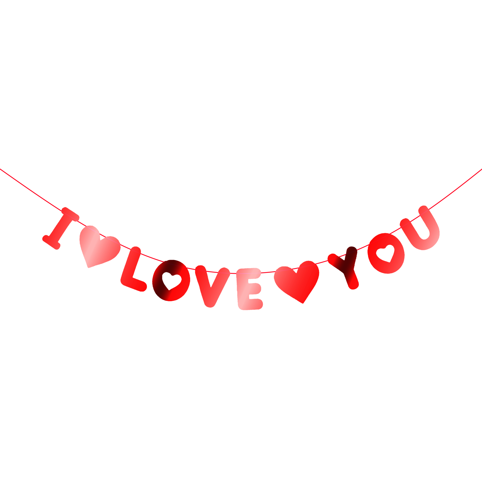 I Love You Letter Banner 5m 