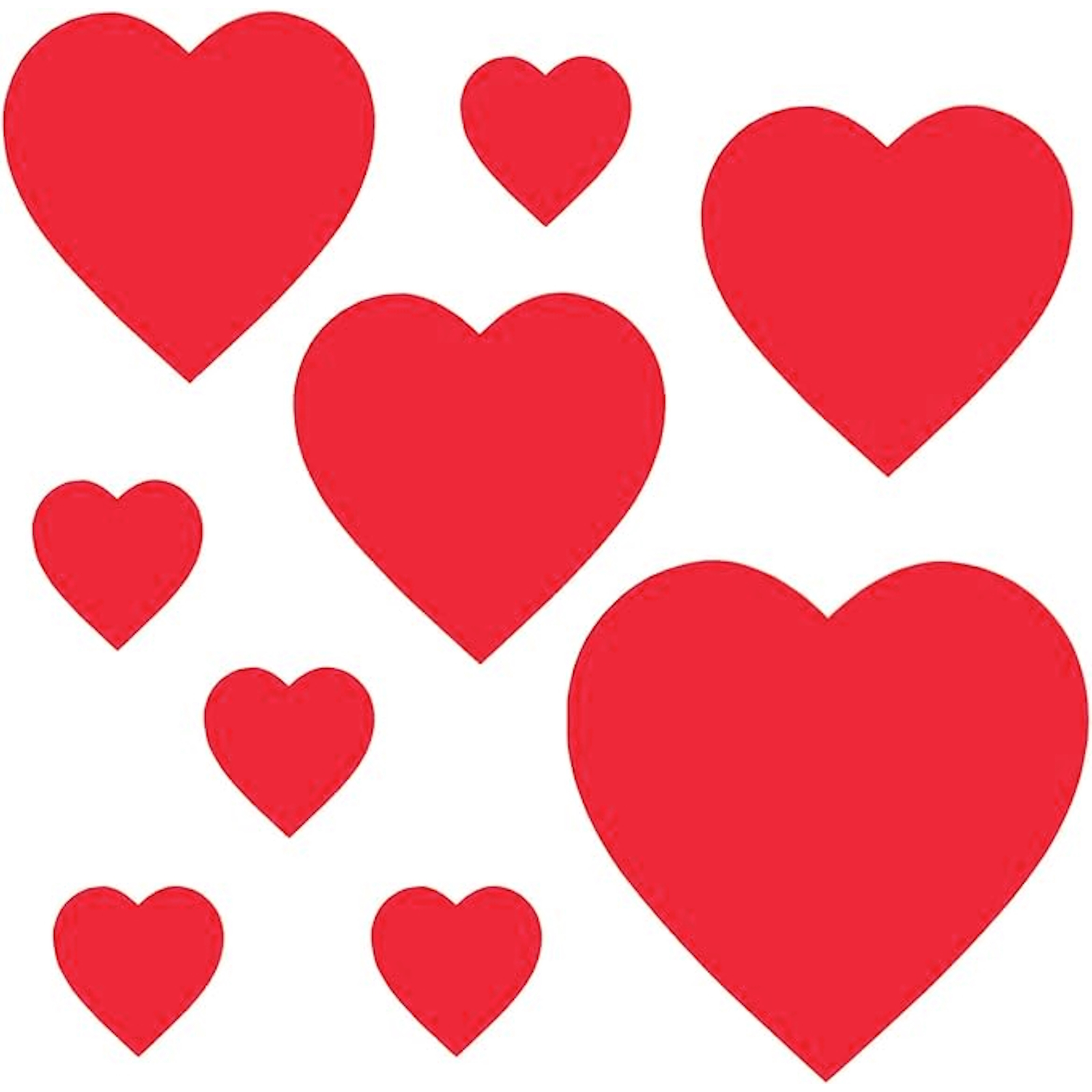 Heart Cutout Wall Decorations (Pack of 9)