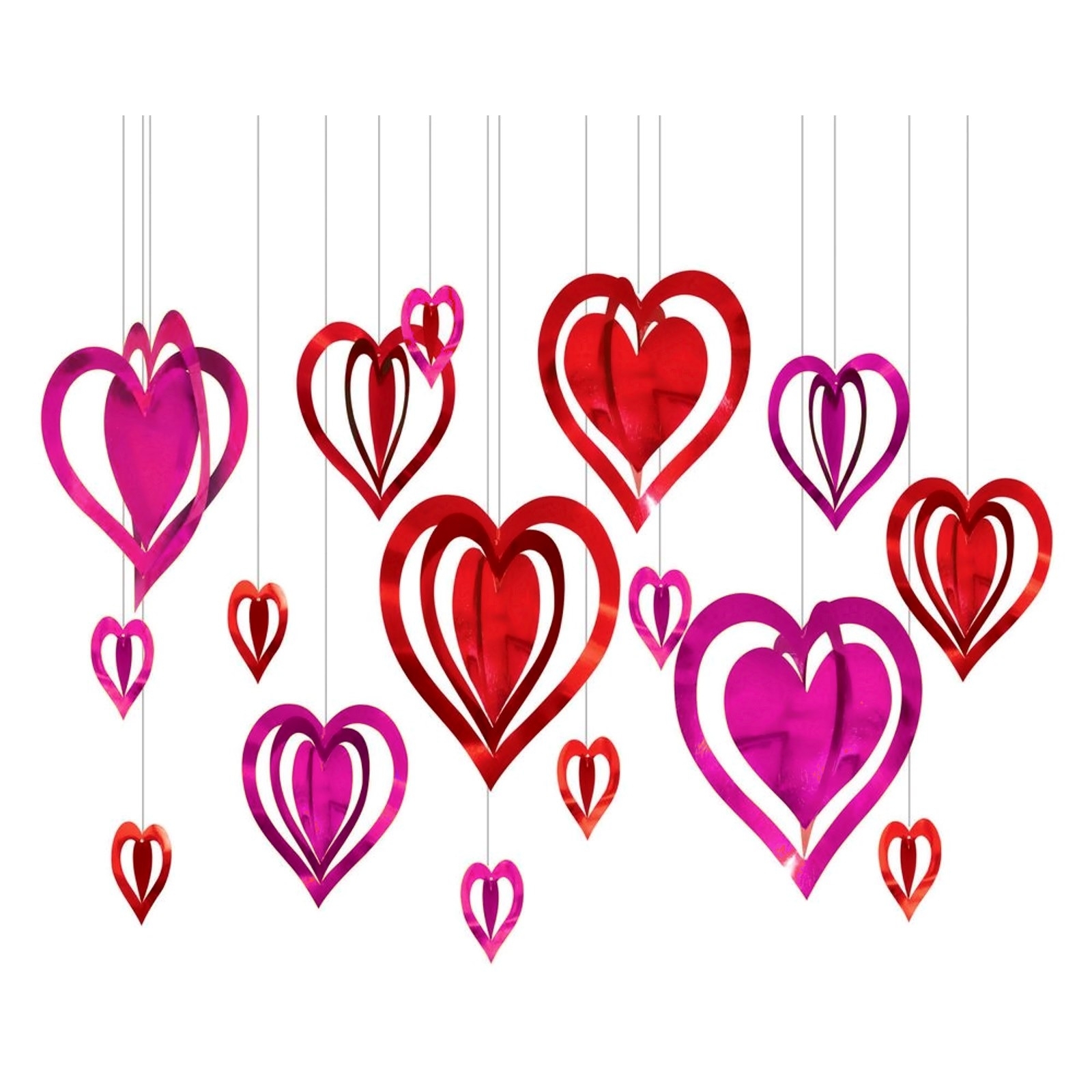 3D Foil Hearts Decorating Kit
