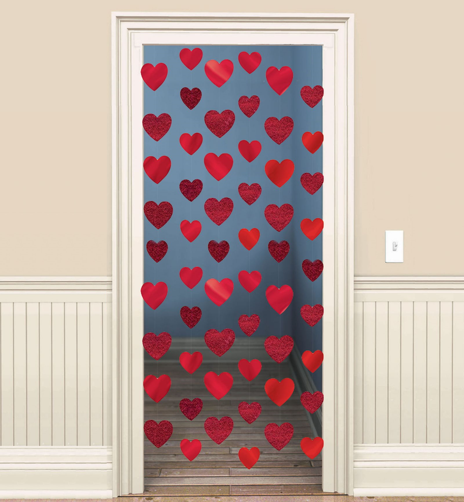 Heart Foil String Decorations (Pack of 6)