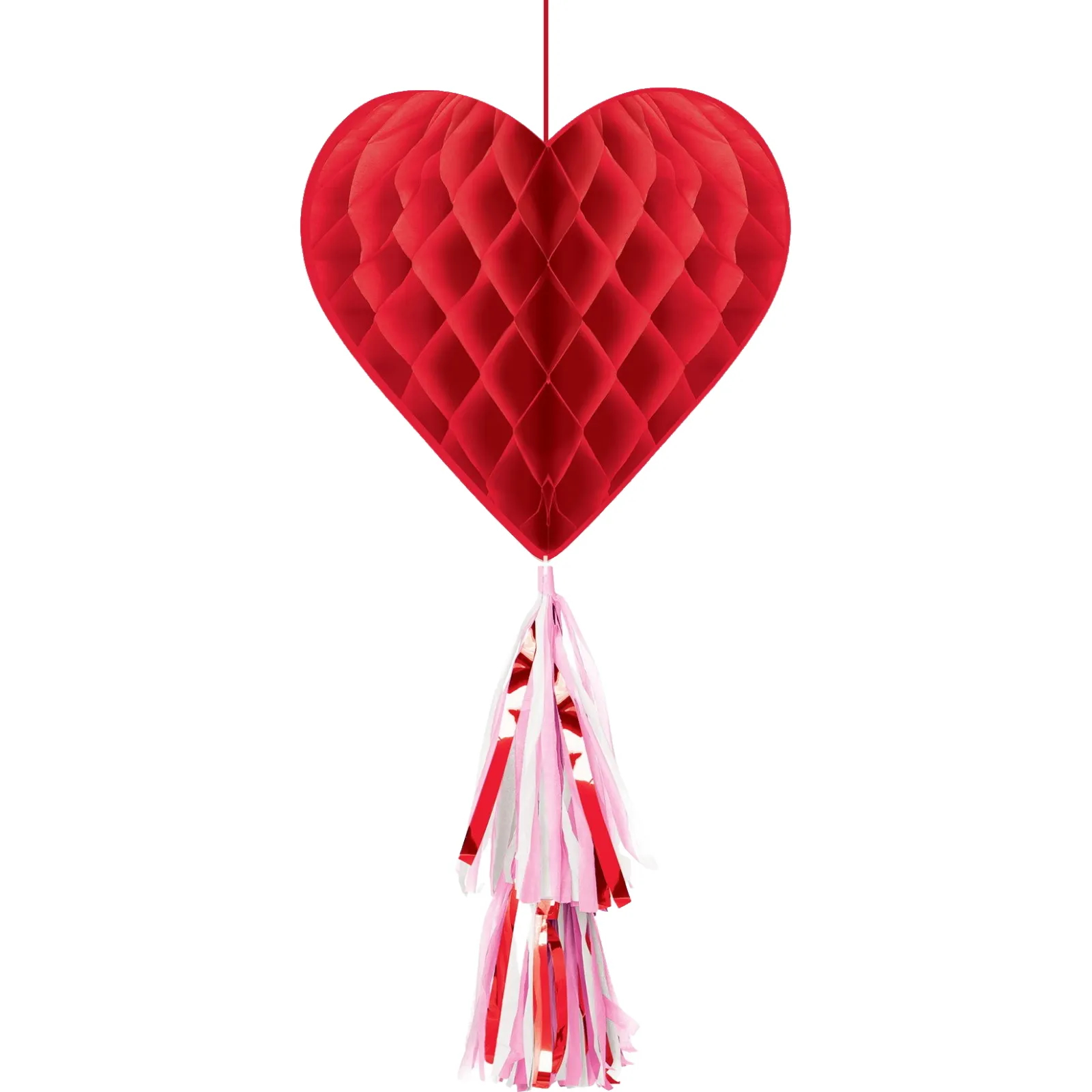 Heart Honeycomb Tassel Decoration
