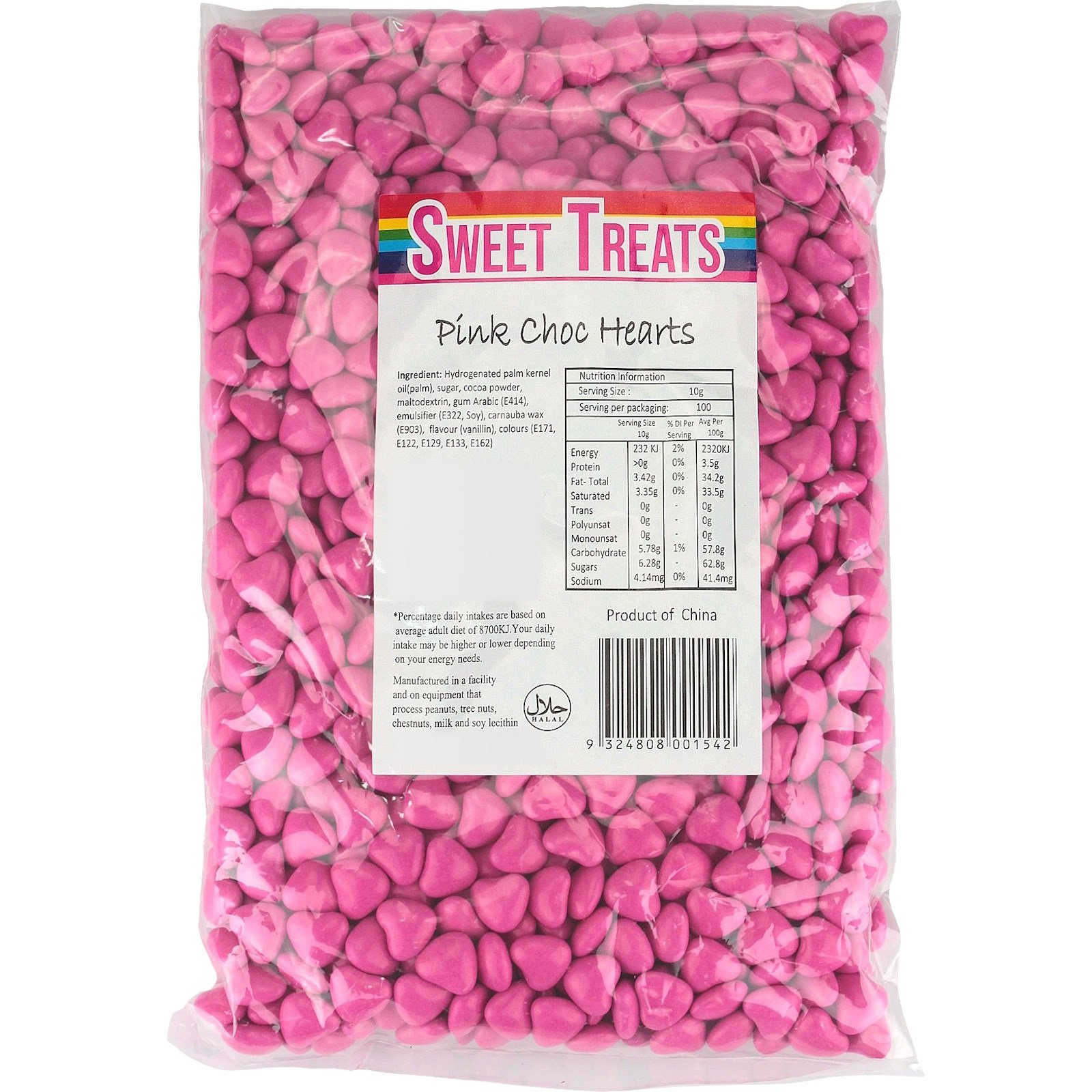  Pink Chocolate Hearts (1kg)