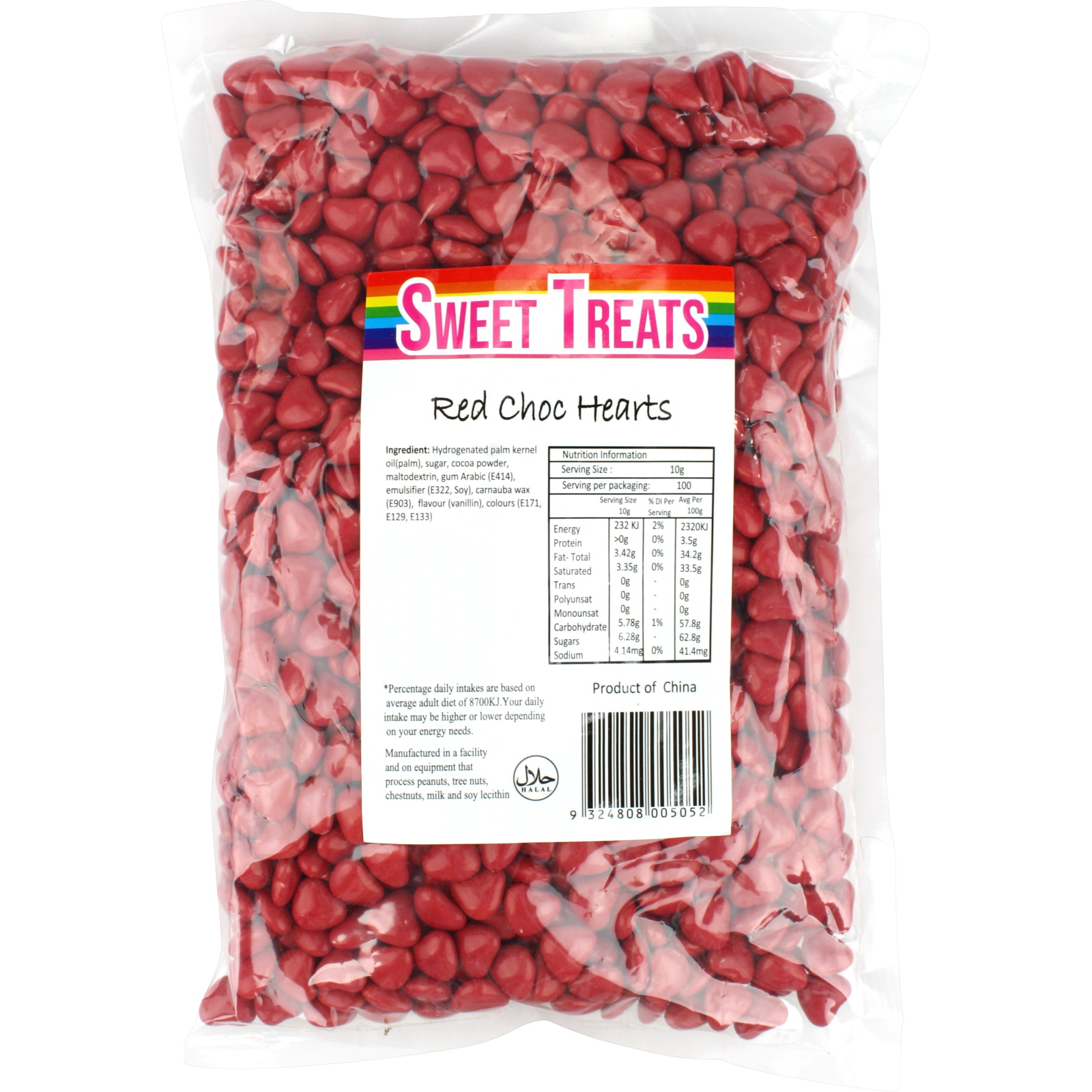 Red Chocolate Hearts (1kg) 