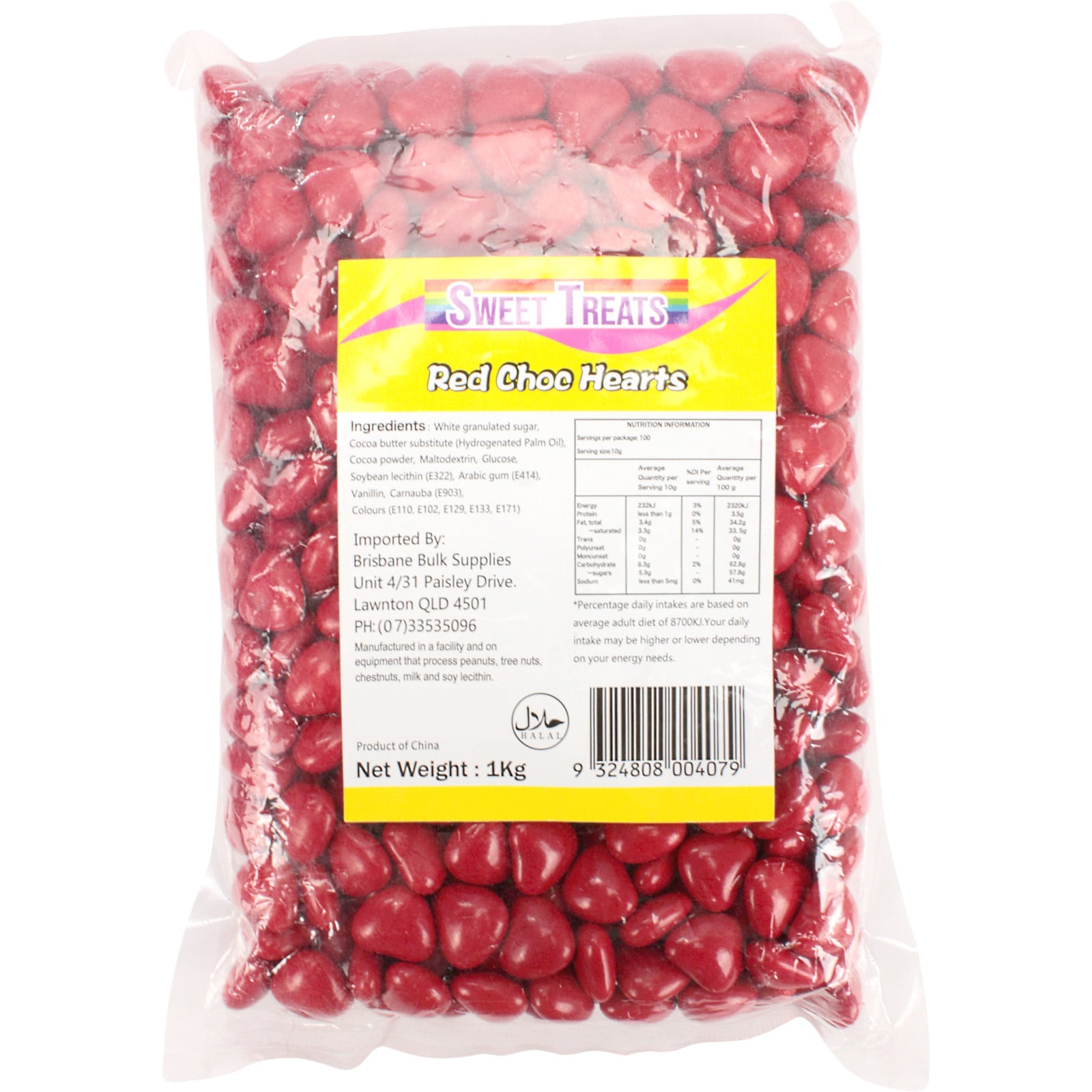 Red Chocolate Hearts (1kg)