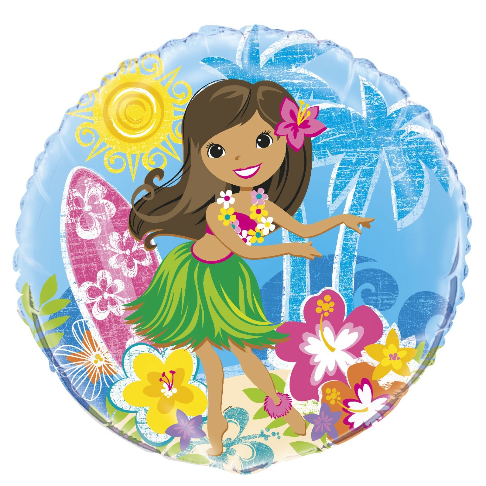 Hula Beach Party Helium Balloon
