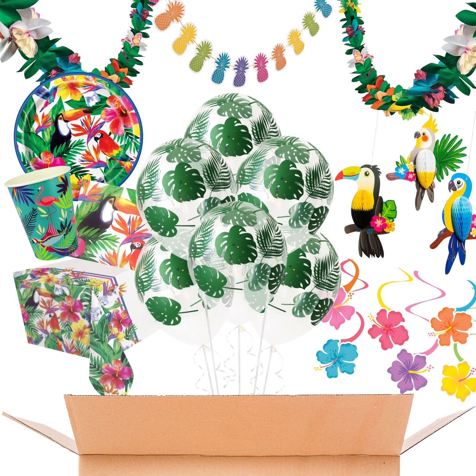 Tropical Luau Mega Party Set for 8 Guests