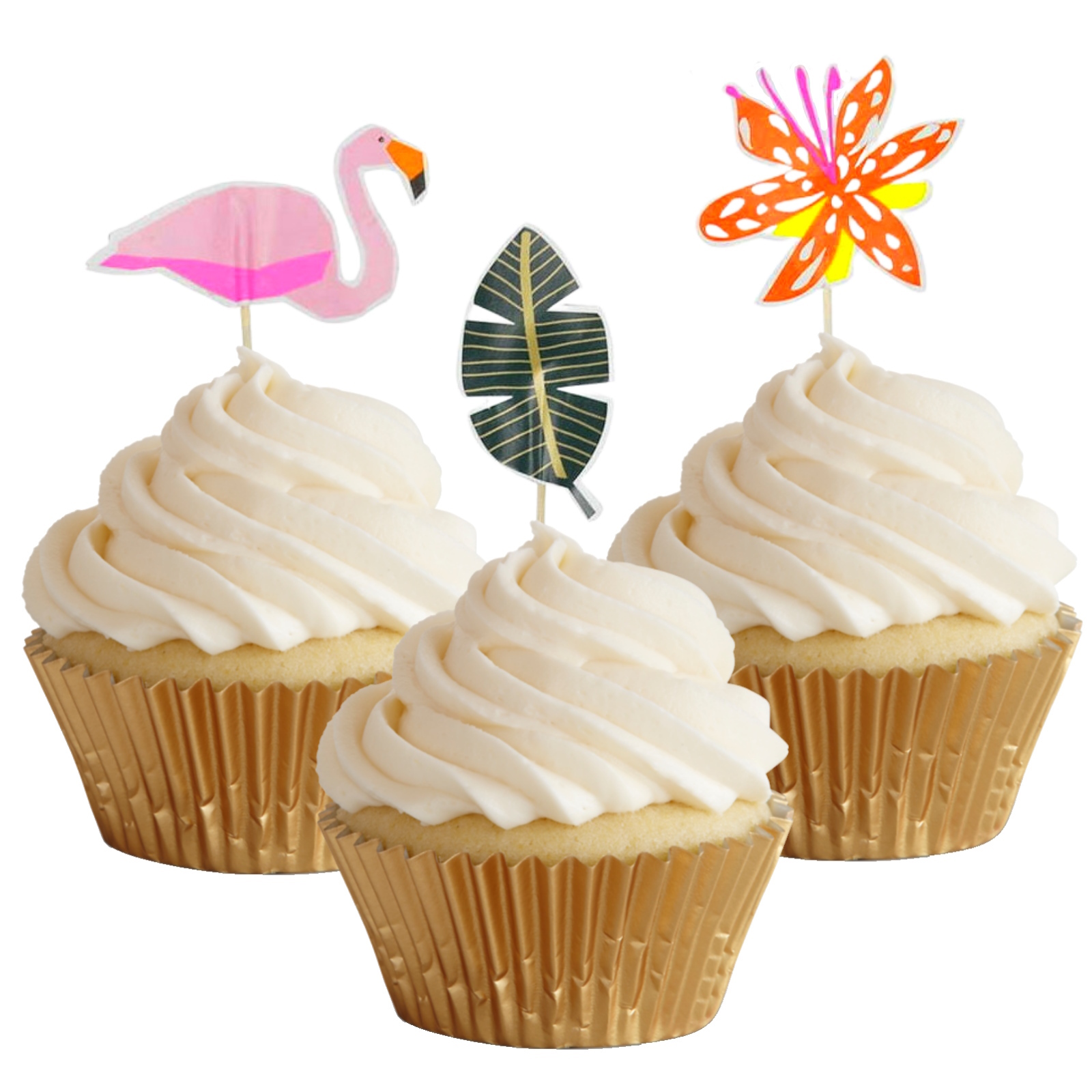 Flamingo Summer Wooden Picks (Pack of 15) 