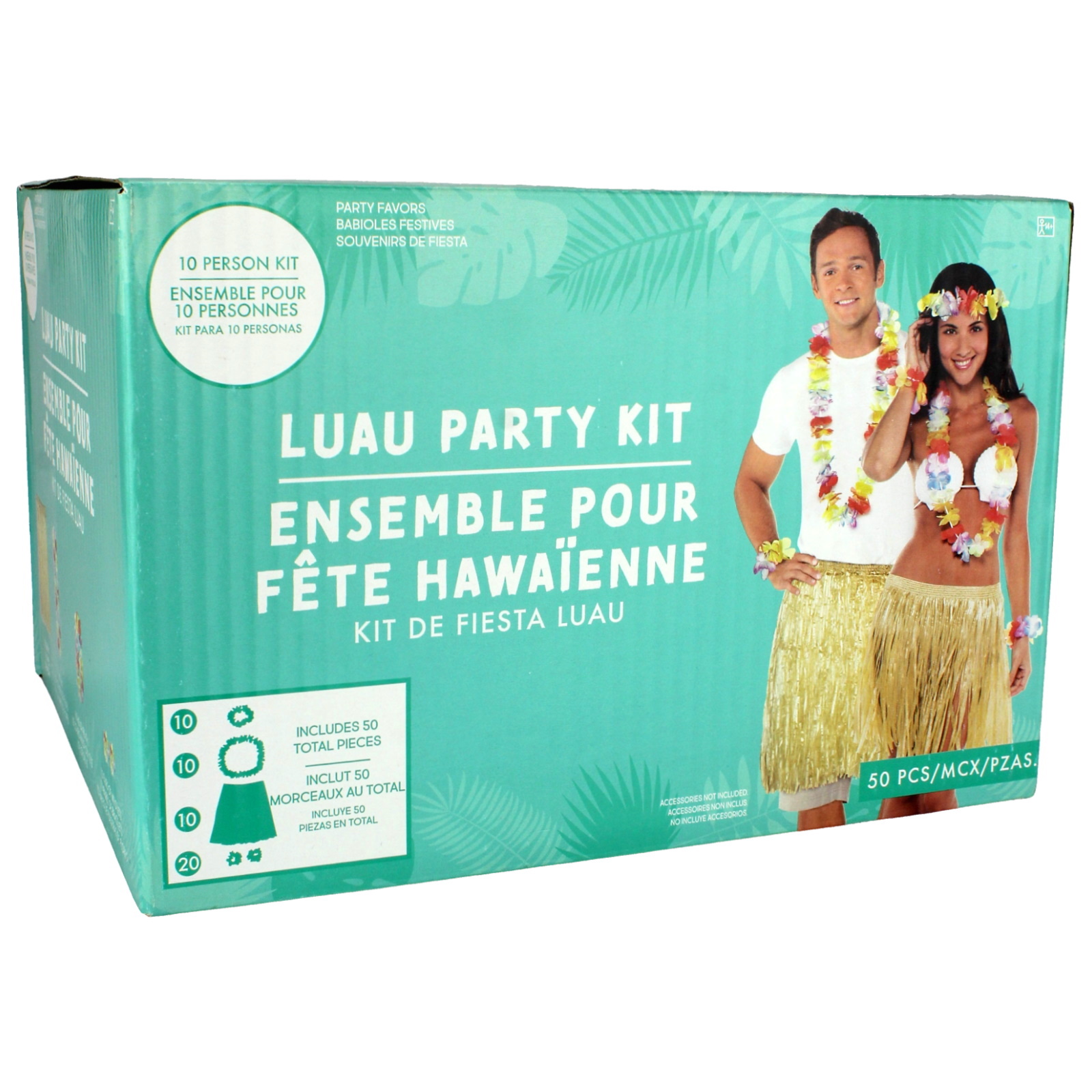 Hawaiian Luau Party Kit (For 10 Guests) Hawaiian Luau Themed Party