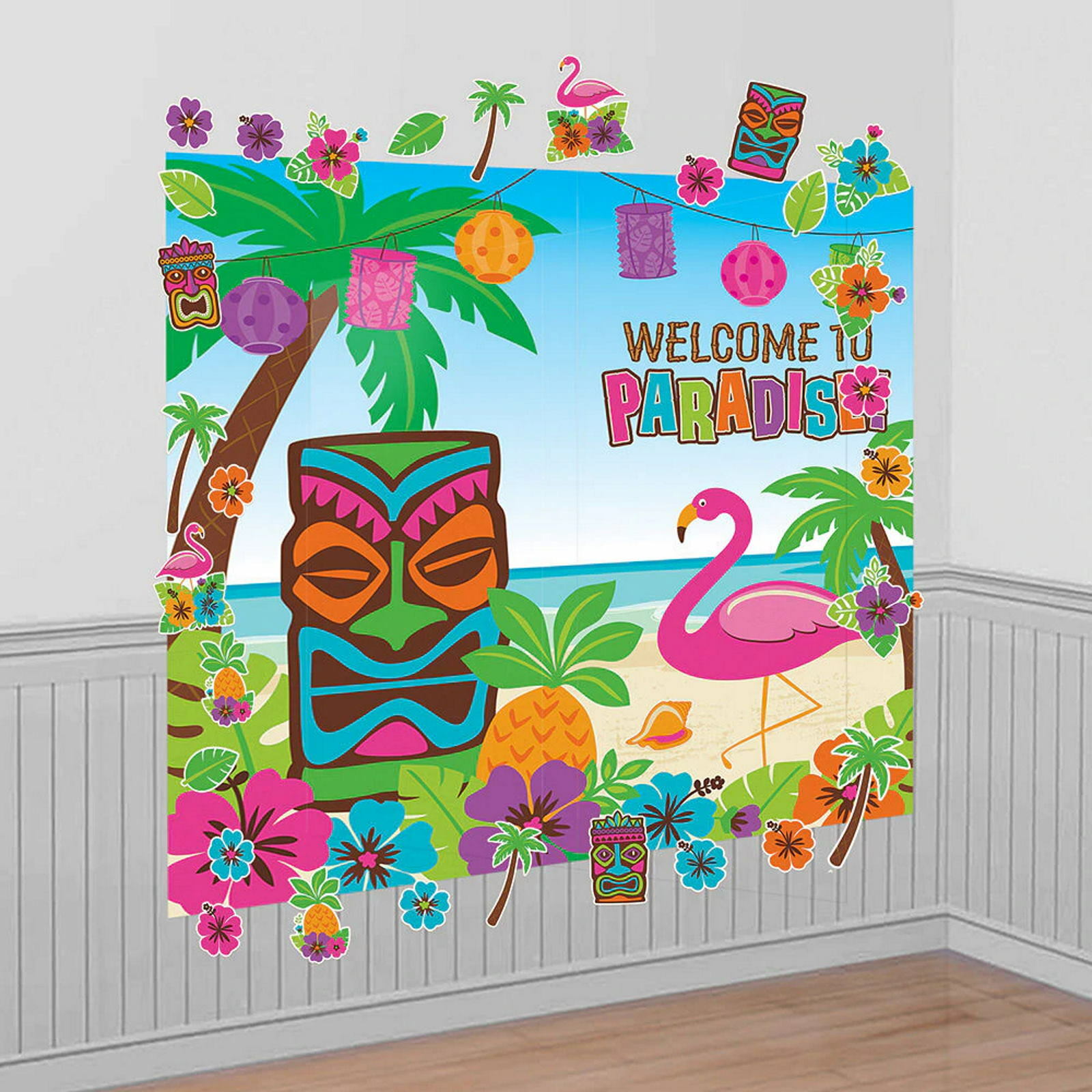 Summer Luau Welcome Wall Decorating Kit