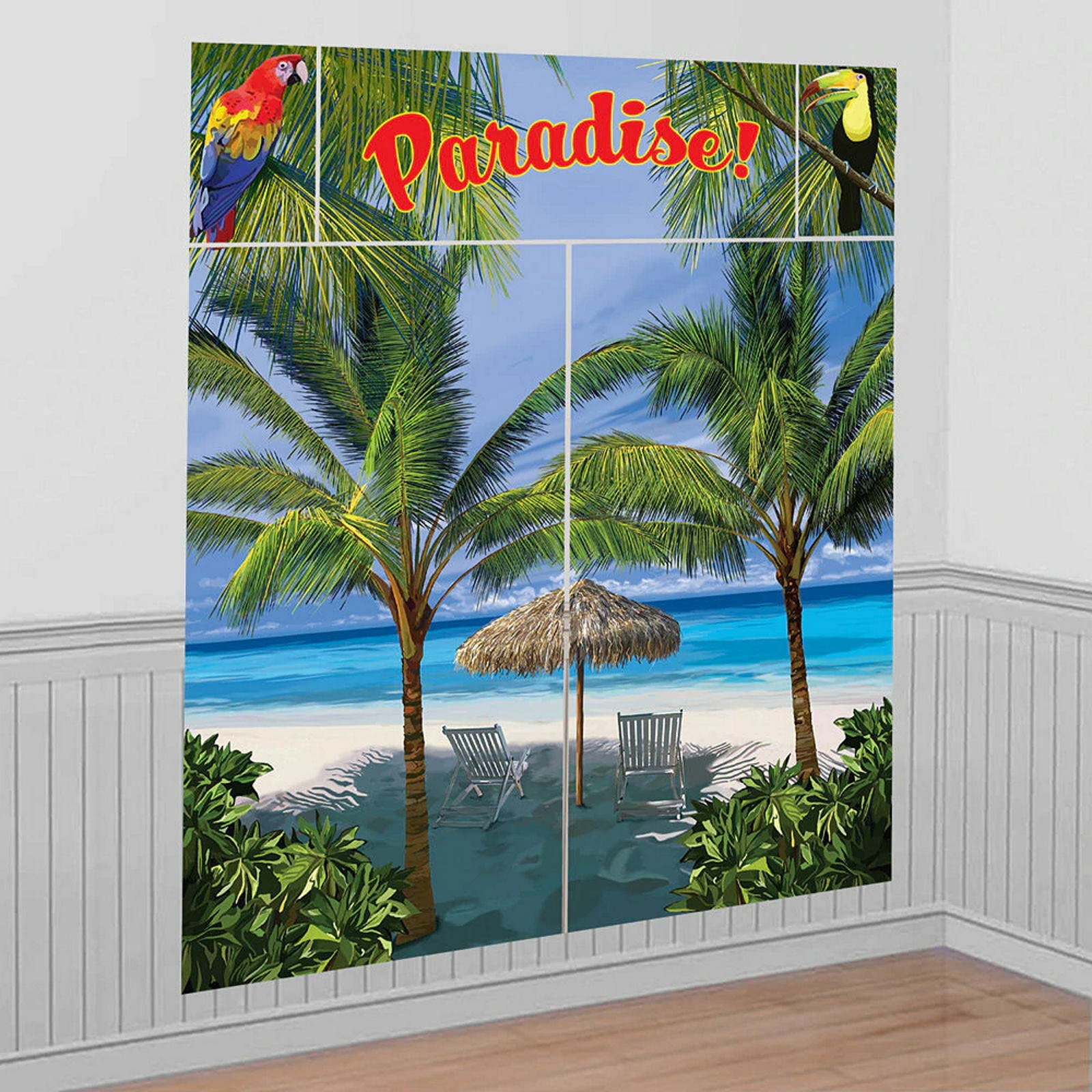 Palm Tree Paradise Wall Decorating Kit