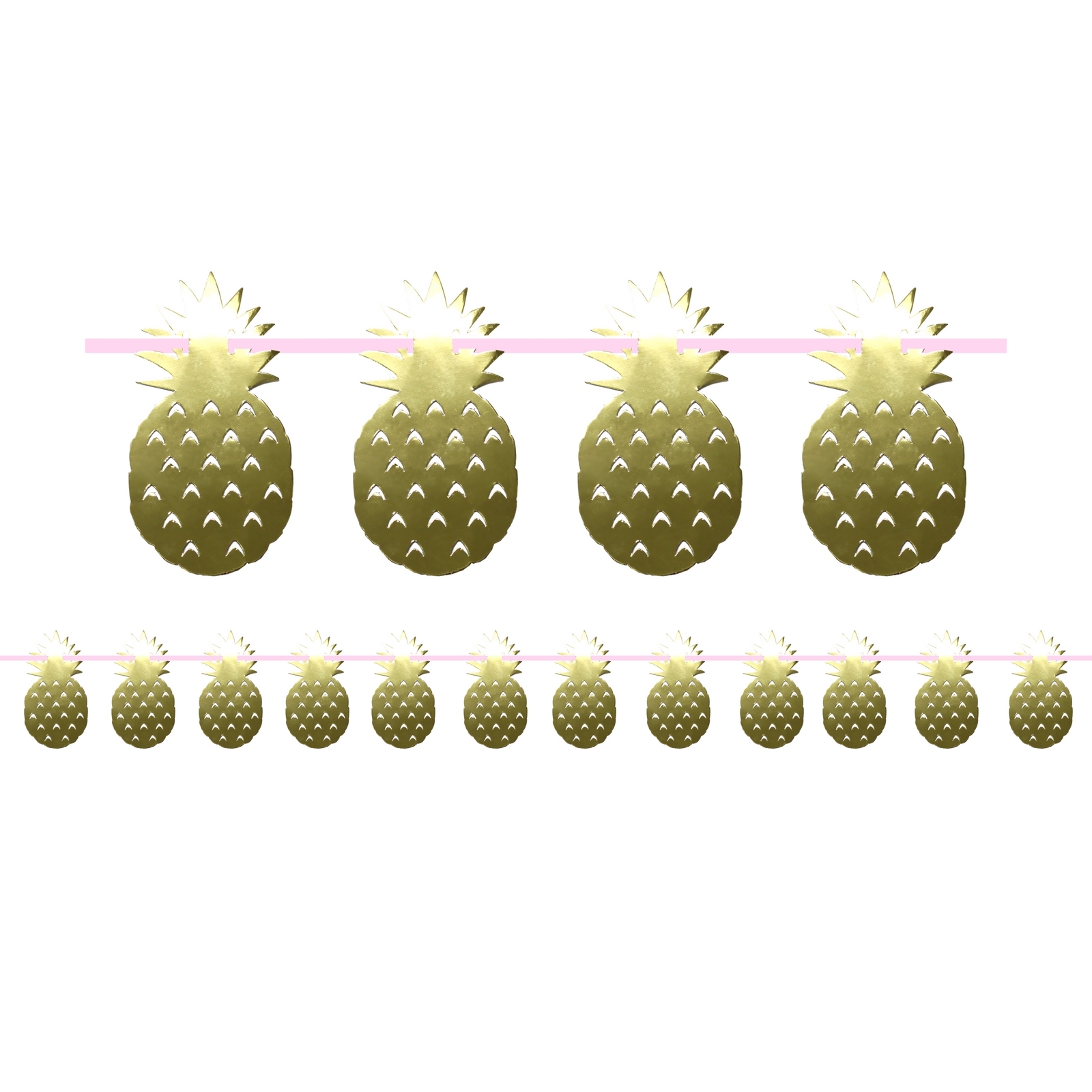 Golden Pineapple Garland Banner