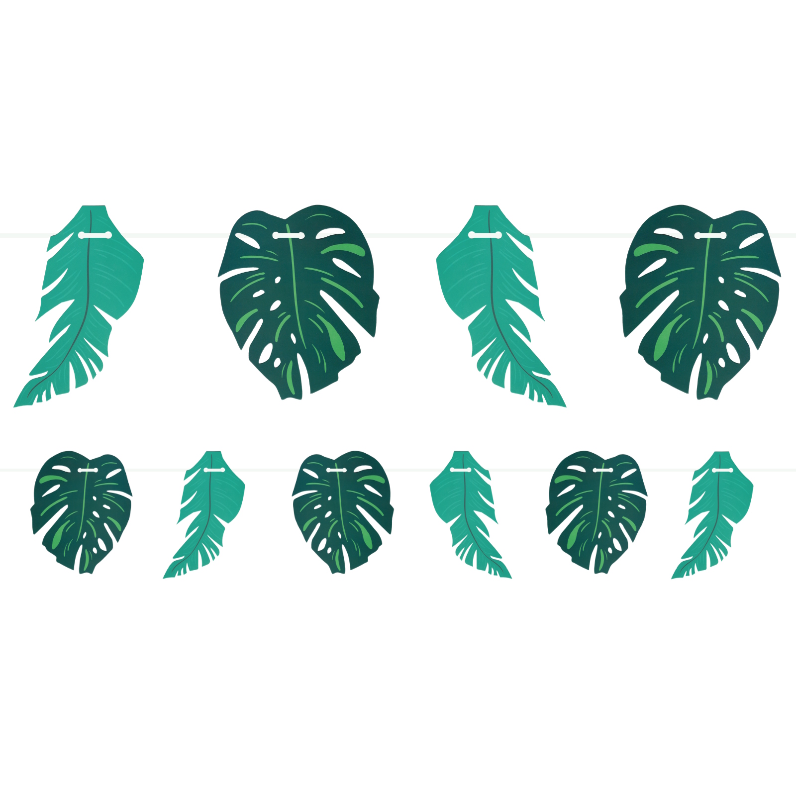 Tropical Palm Leaves Garland Banner