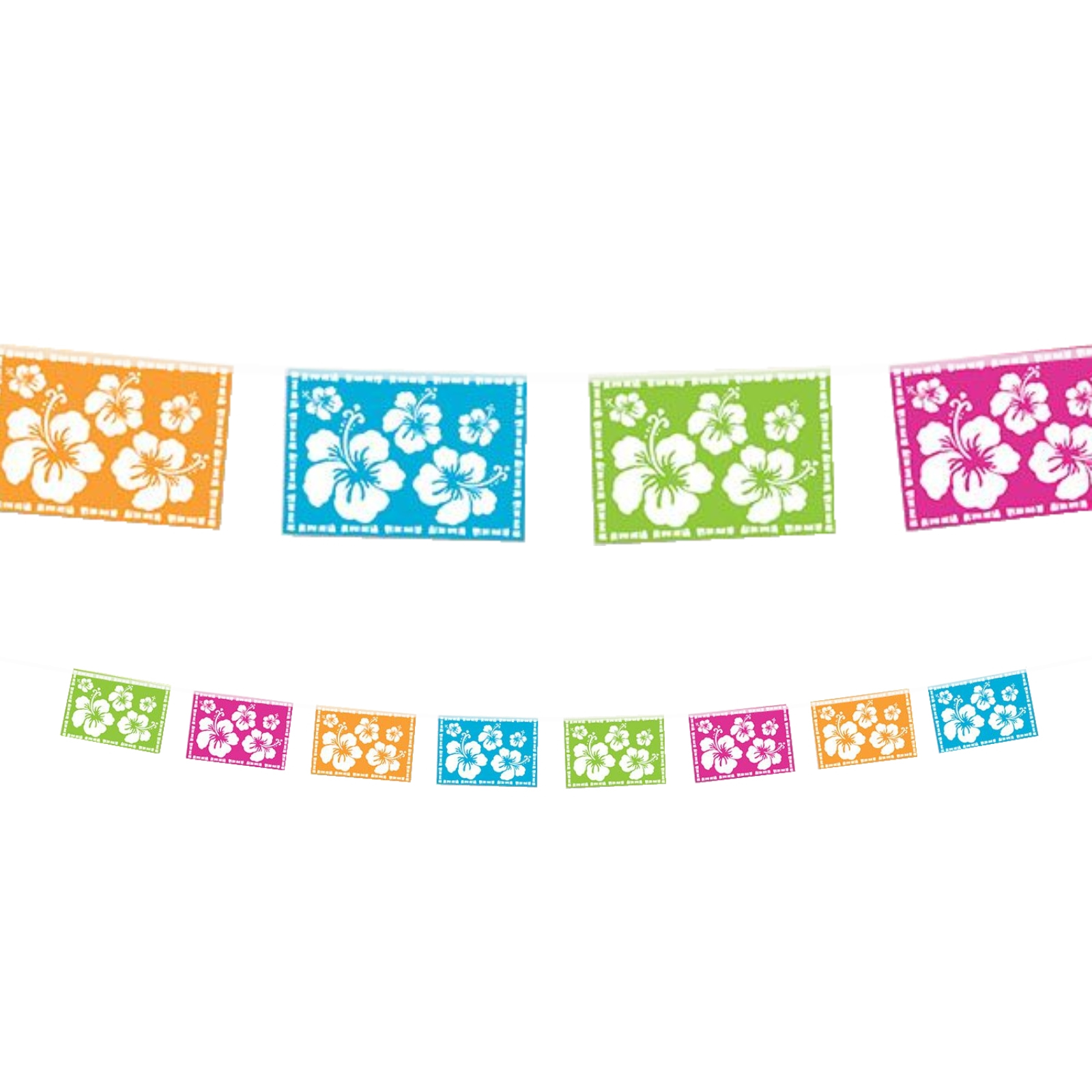 Luau Hibiscus Pennant Banner
